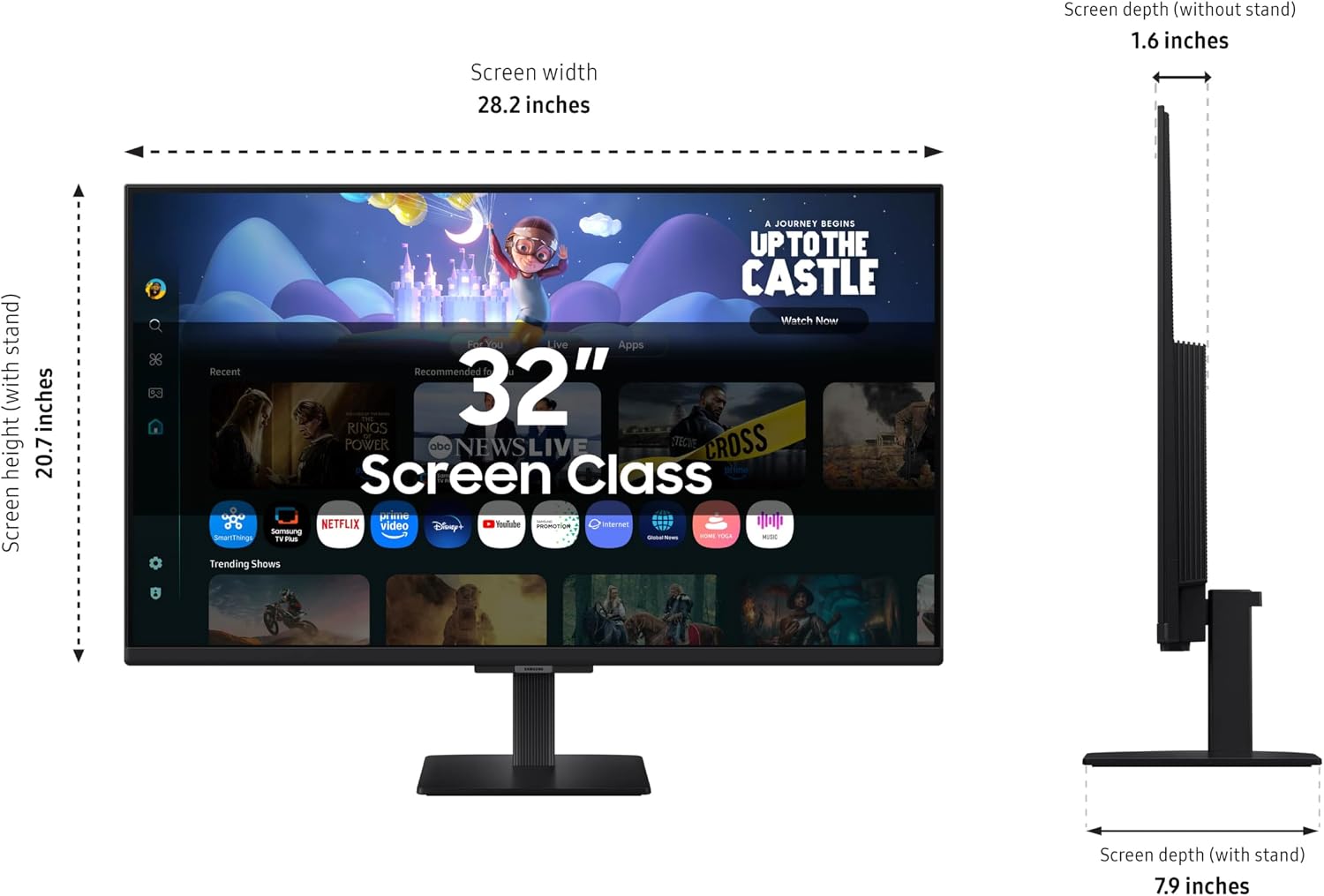 Thumbnail 3 de SAMSUNG M5 (M50F) 32-inch FHD Smart Monitor