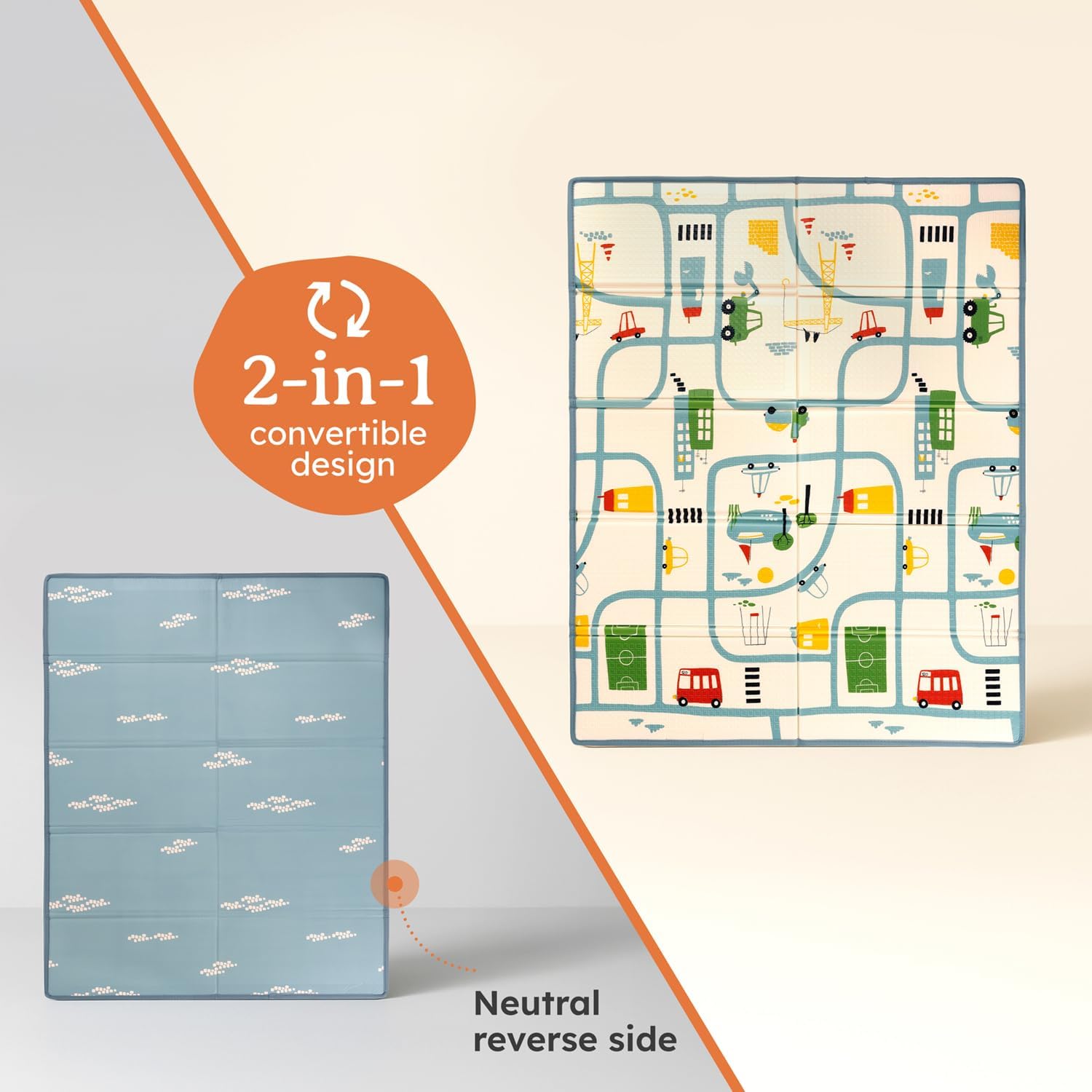Thumbnail 6 de Laleni Baby Crawling Mat, 120 x 150 x 1 cm, Foldable Waterproof City Design