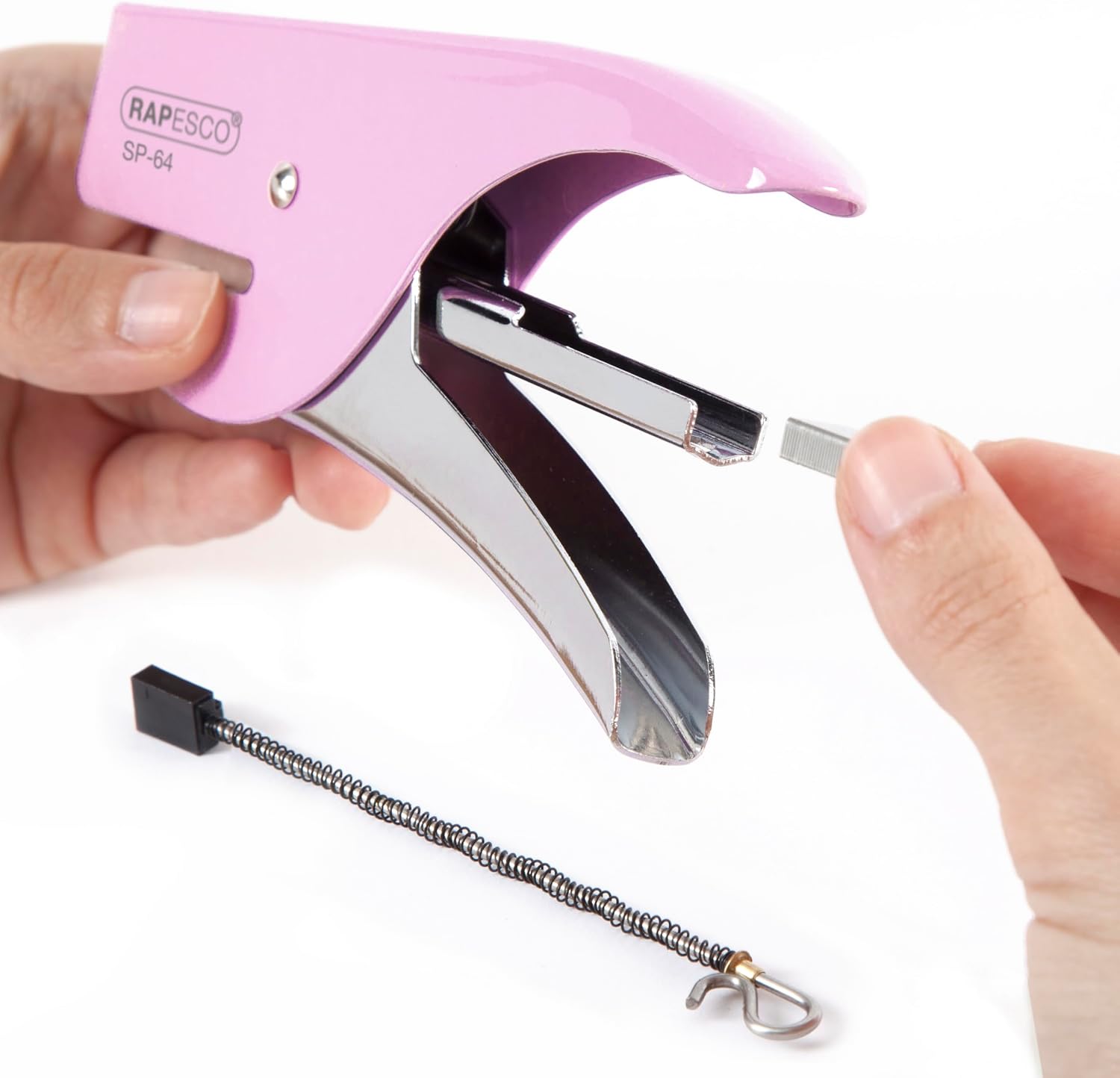 Detalle 2 de Rapesco 1377 SP-64 Cucitrice a pinza 12 fogli rosa