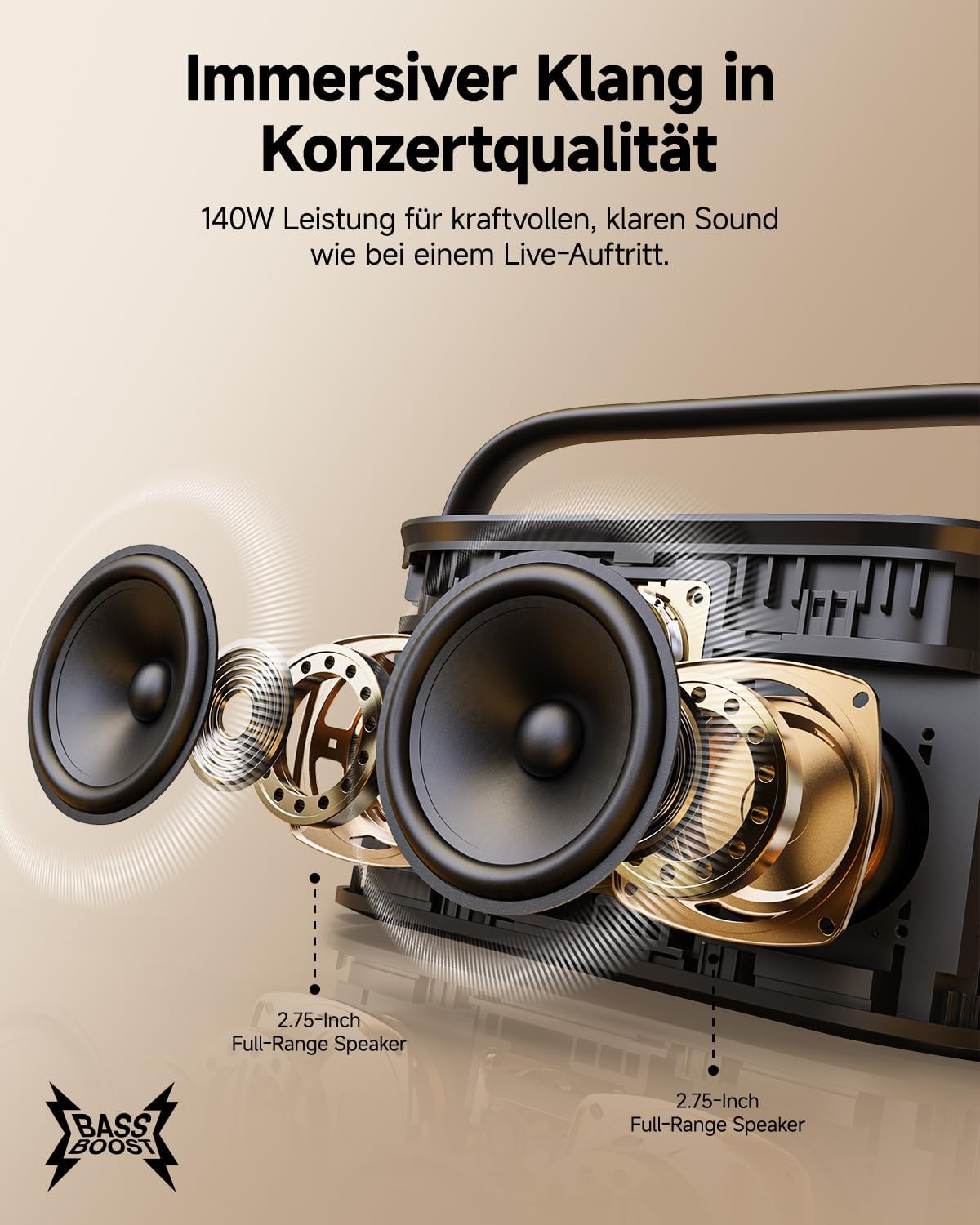 Thumbnail 3 de Ikarao Shell S2 Karaoke-Maschine: Komplettsystem mit Textanzeige, 140 W, Bluetooth, HDMI inkl. KaraFun