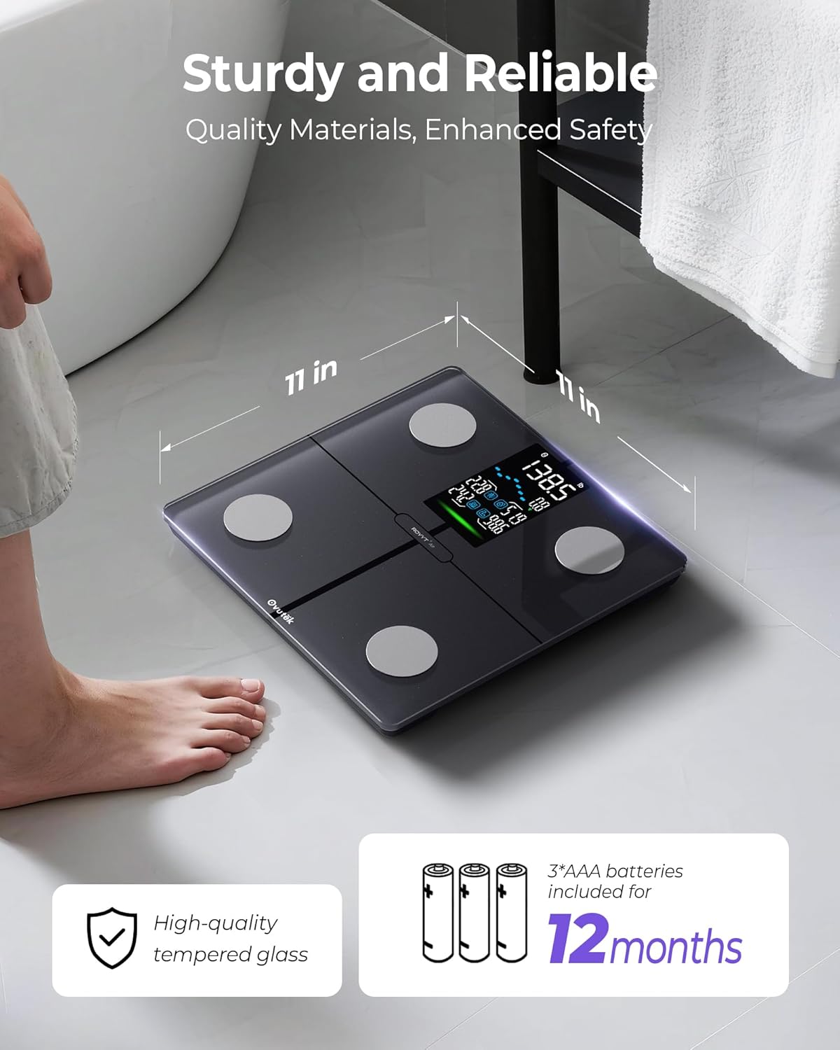 Detalle 2 de Smart Scale for Body Weight with 14 Health Metrics and App Sync