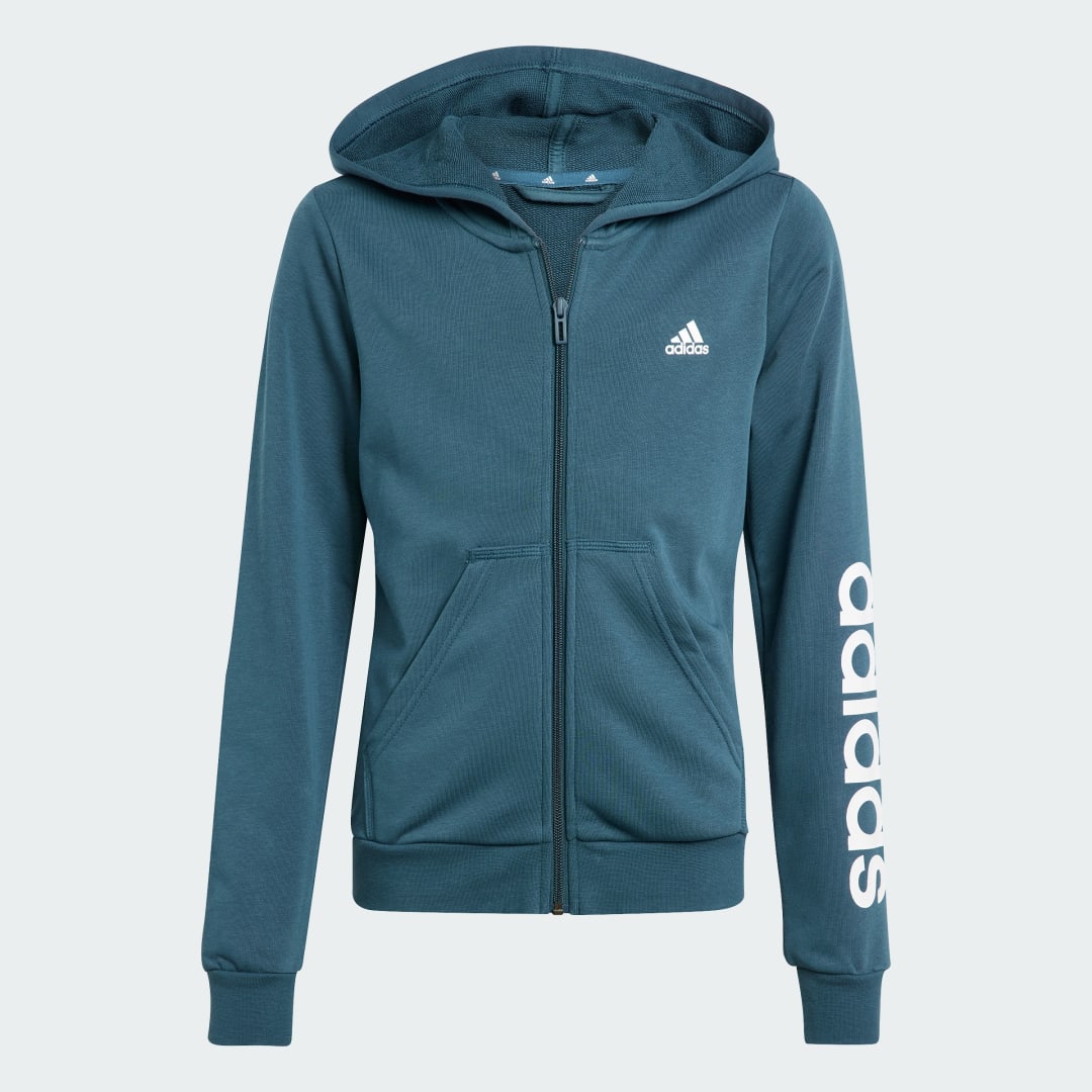 Detalle de Chaqueta Essentials Linear Logo con capucha