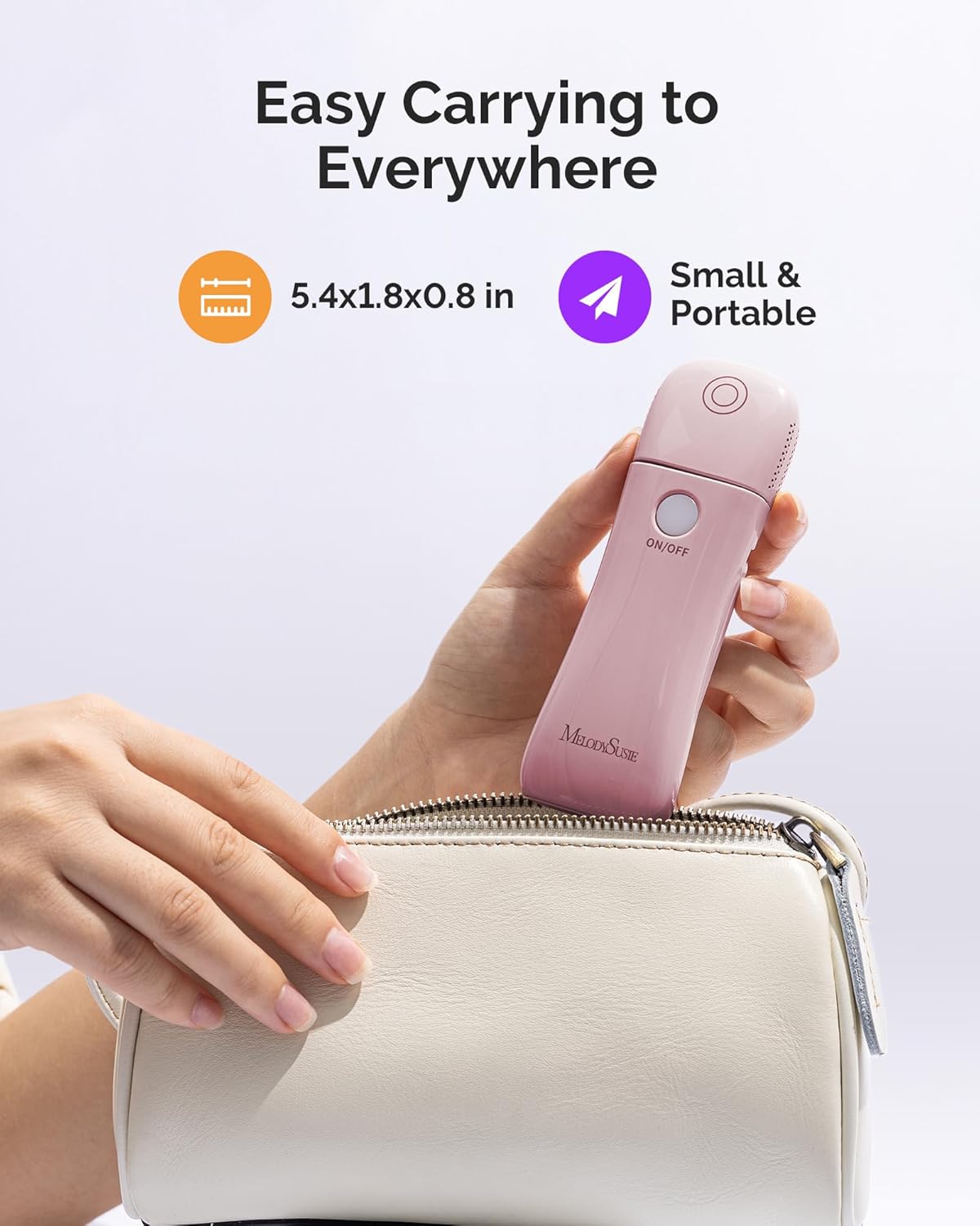 Thumbnail 6 de Melodysusie ART09F Cordless Handheld UV Light for Gel Nails (Pink) with Folding Stand