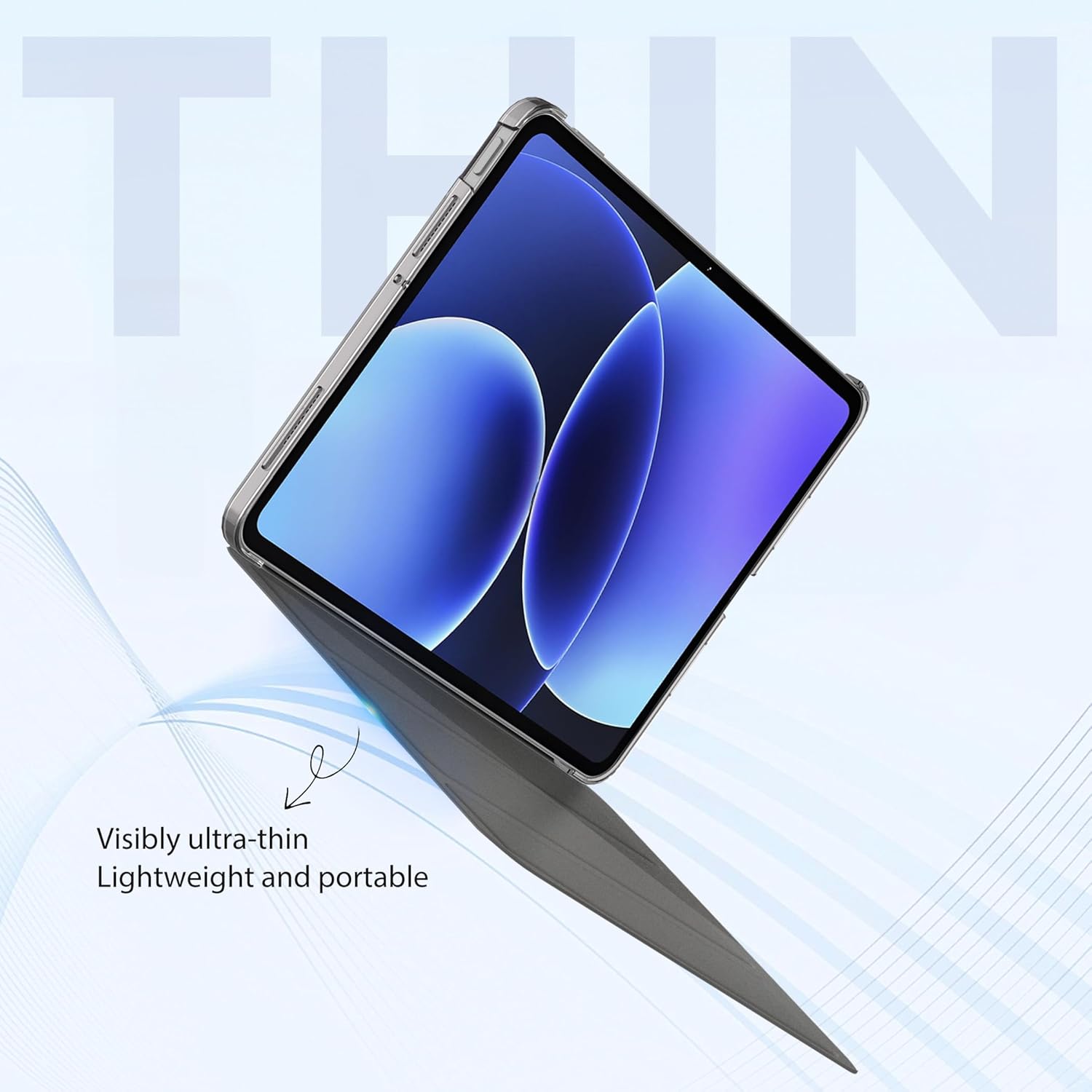 Thumbnail 4 de EasyAcc Hülle für Xiaomi Pad 7/ Pad 8/ Pad 7 Pro/Pad 8 Pro 11.2 Zoll – Ultra Dünn, transluzente Rückseite, Schwarz