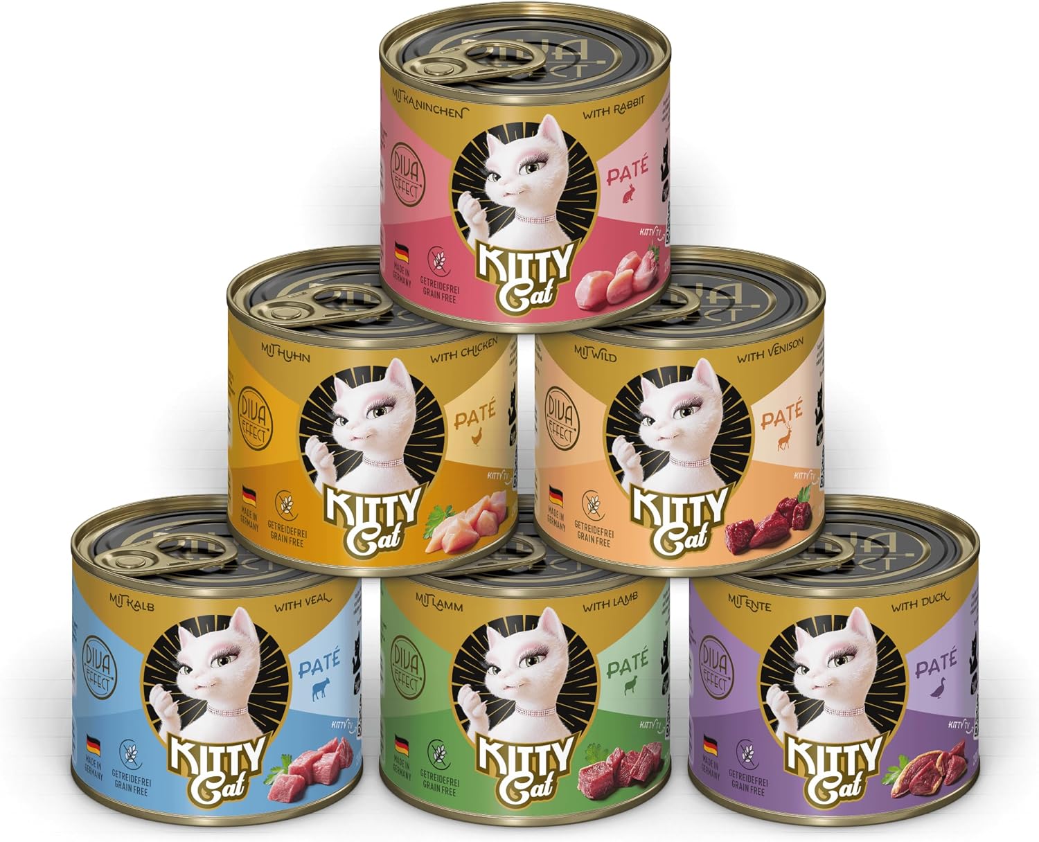 Thumbnail 3 de KITTY Cat Paté Mix 2 – 6 x 400 g Nassfutter für Katzen (probierpaket) mit Taurin, Lachsöl und Grünlippmuschel