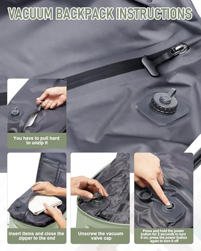 Thumbnail 8 de Mochila SZLX con compresión al vacío para cabina 40x30x20 — organización, bomba incluida y diseño para avión
