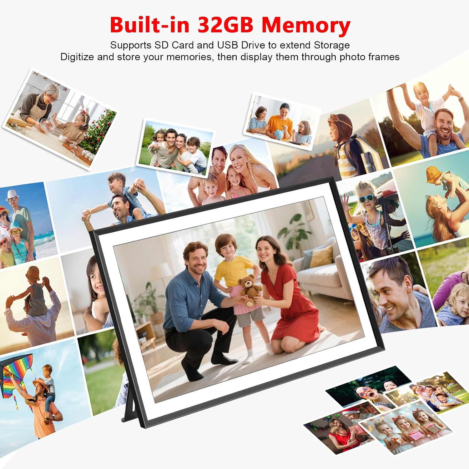 Thumbnail 5 de moonka 15.6-Inch Frameo Wi-Fi Digital Picture Frame, 1080p IPS Touchscreen