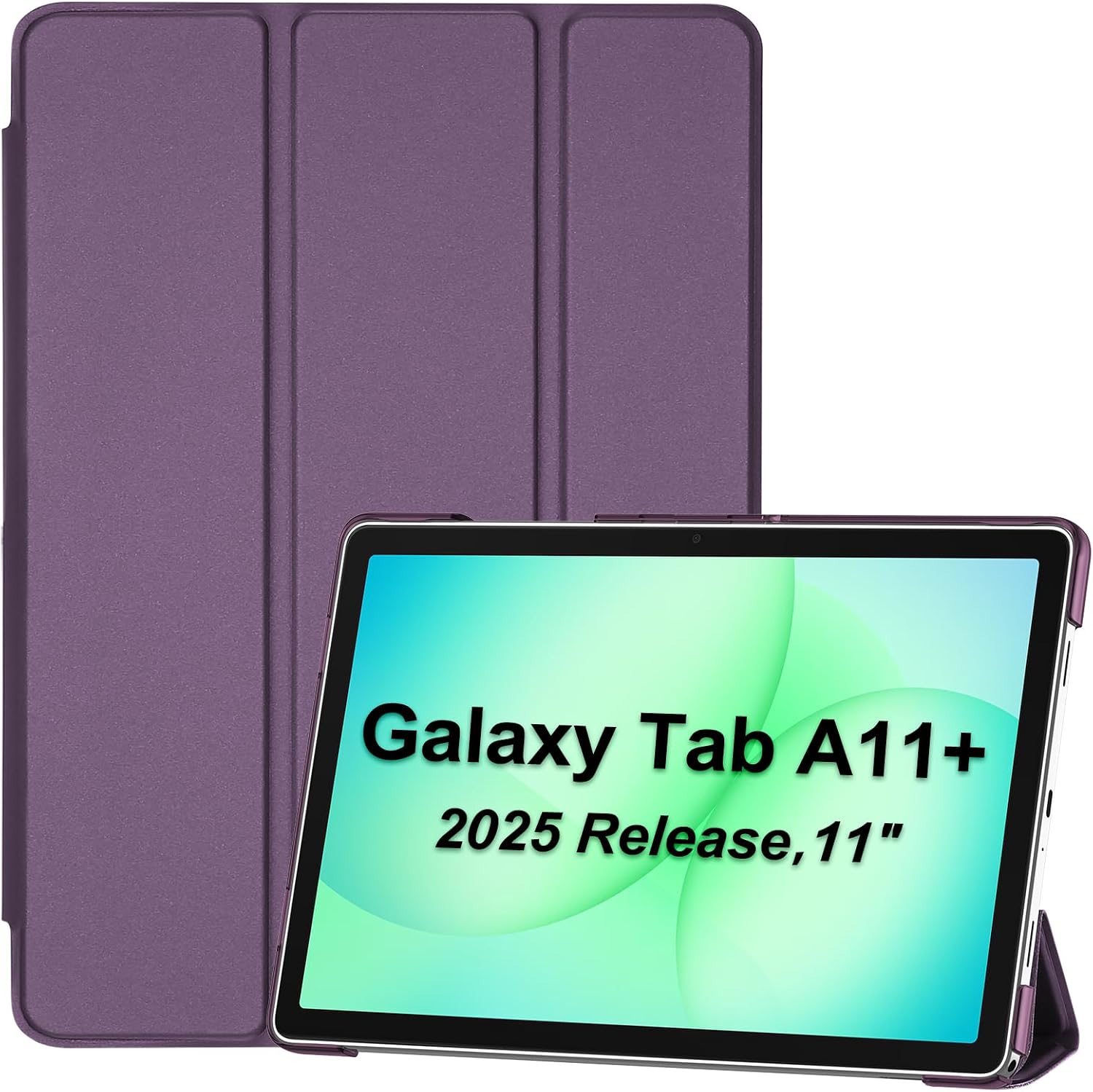 Detalle de ProCase tri-fold case for Samsung Galaxy Tab A11+ / A9+ 11-inch (SM-X230 / SM-X210) with auto sleep & wake