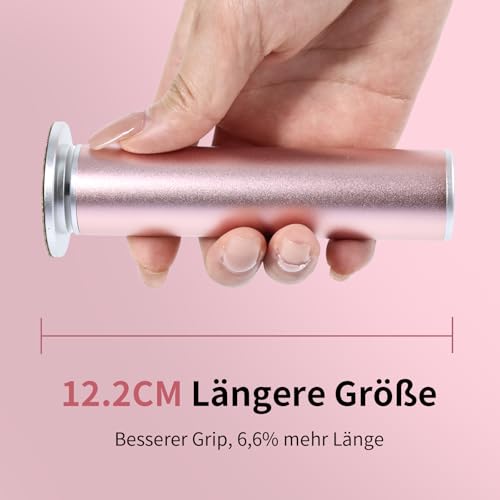 Detalle 2 de AprElm-12.2CM Elektrischer Hornhautentferner – längerer Griff, stufenlose Drehzahlregelung, Aluminiumgehäuse