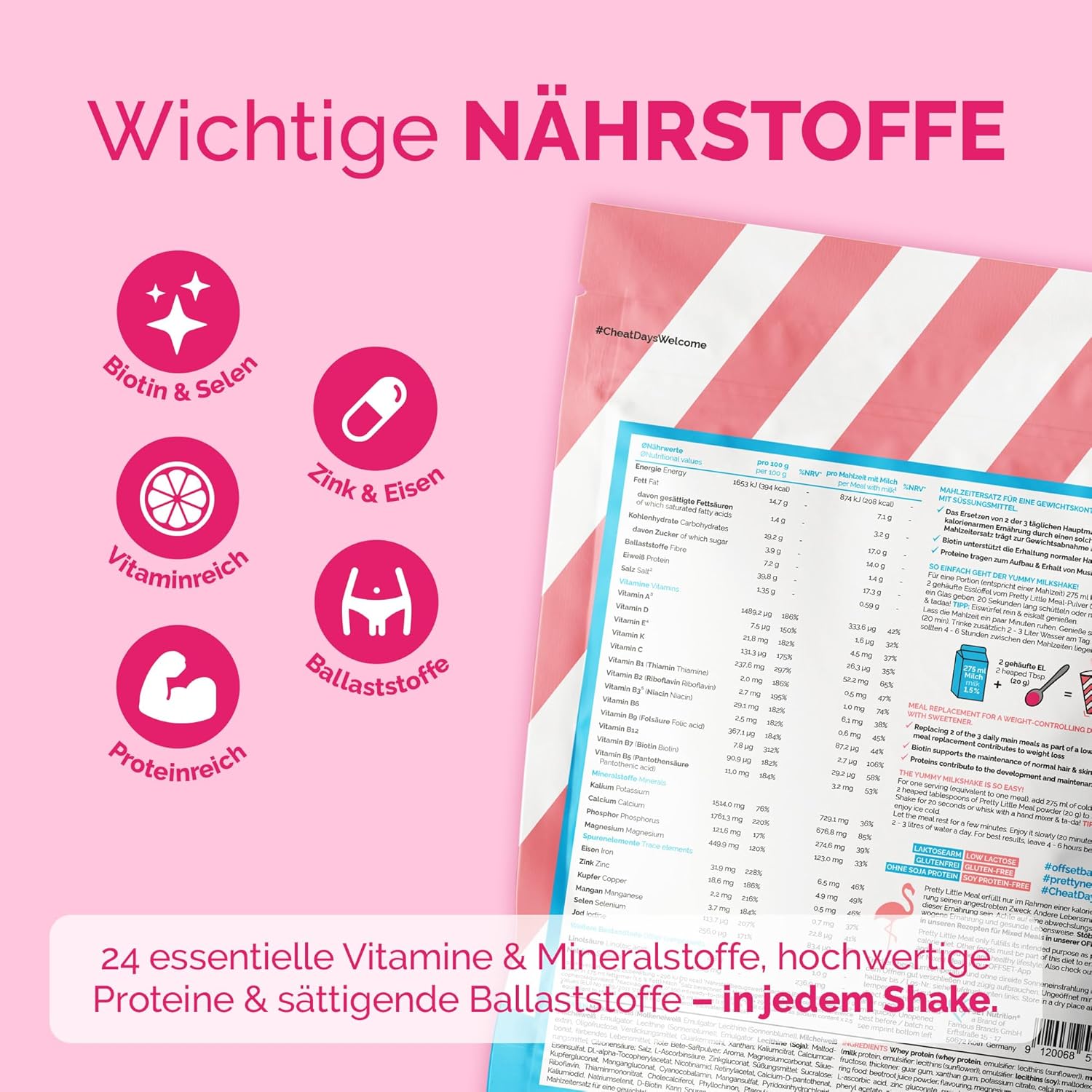 Thumbnail 3 de OFFSET Nutrition Abnehm Shake Strawberry Bay – 28 Portionen, 208 kcal pro Shake