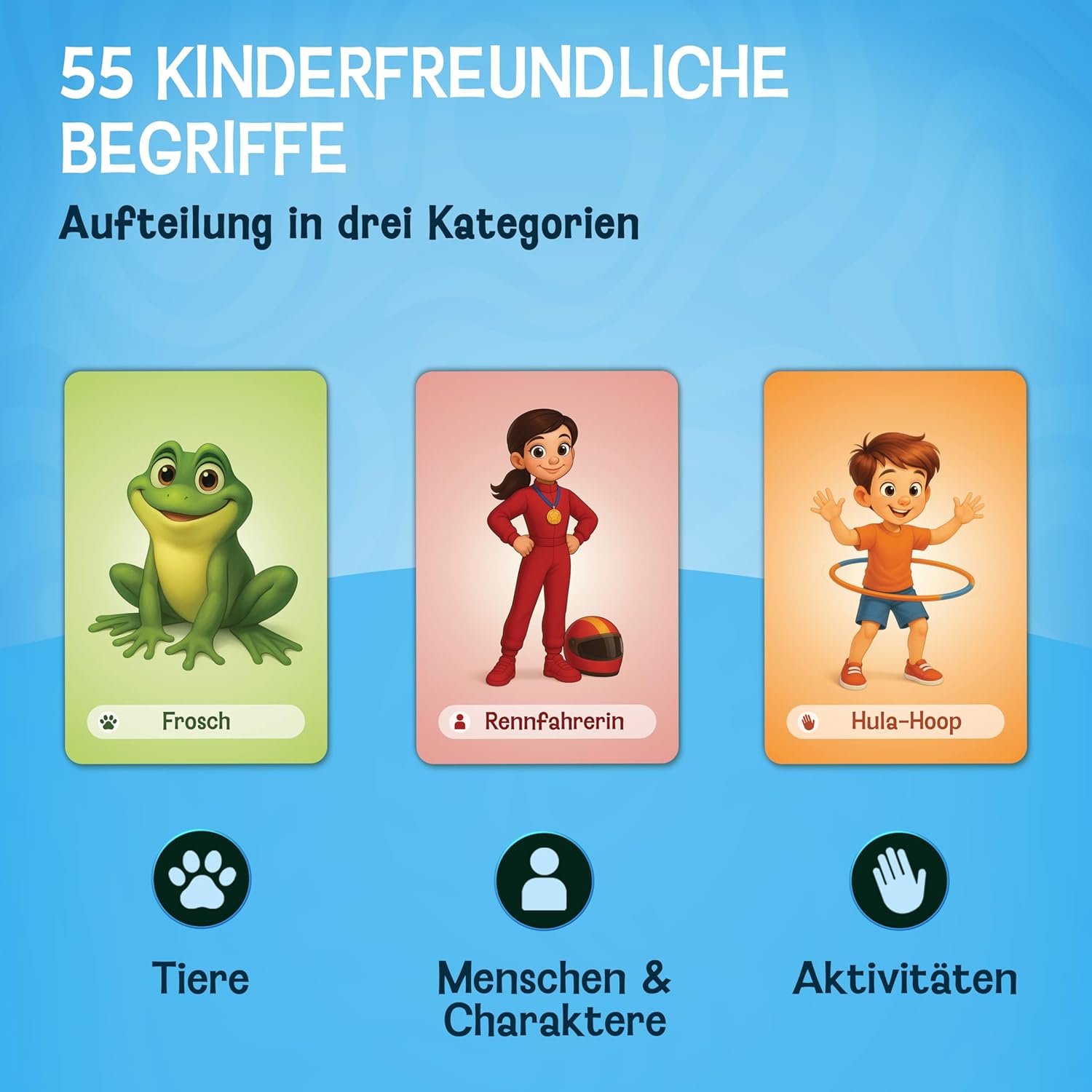 Detalle 2 de LIKARTO Pantomime Spiel für Kinder ab 4 Jahre ⚡