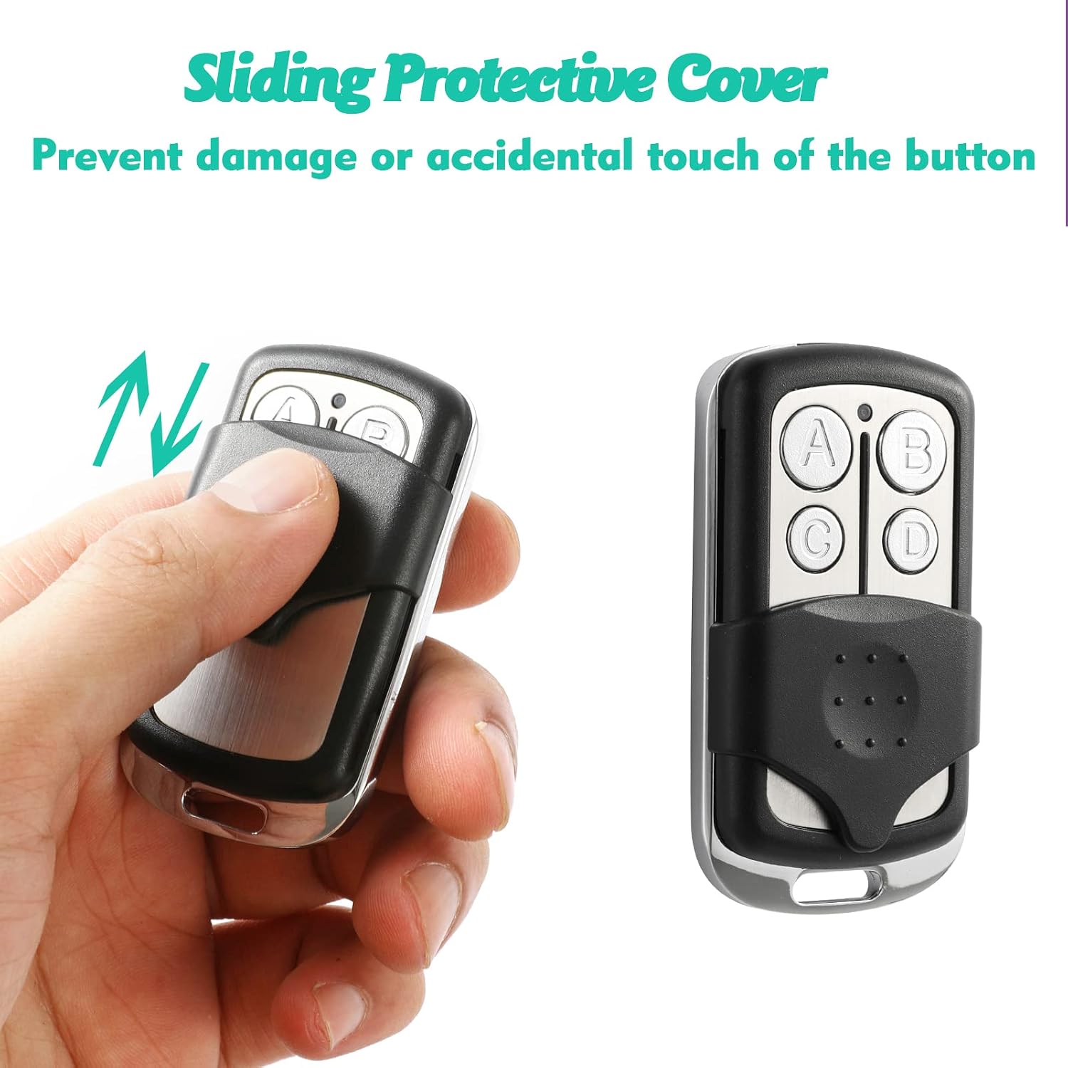 Thumbnail 3 de datonten RQBK9 Universal Garage Door Remote, 4-Button Keychain, 2-Pack