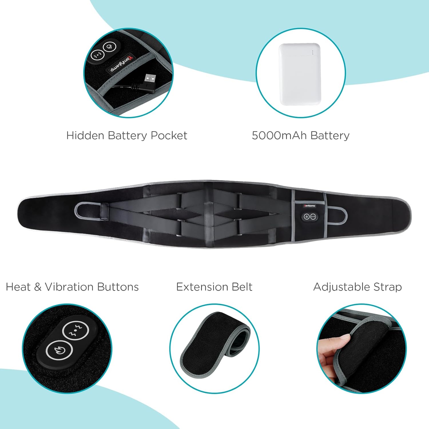 Thumbnail 6 de Comfytemp Cordless Heating Pad, Up to 58-Inch Fit