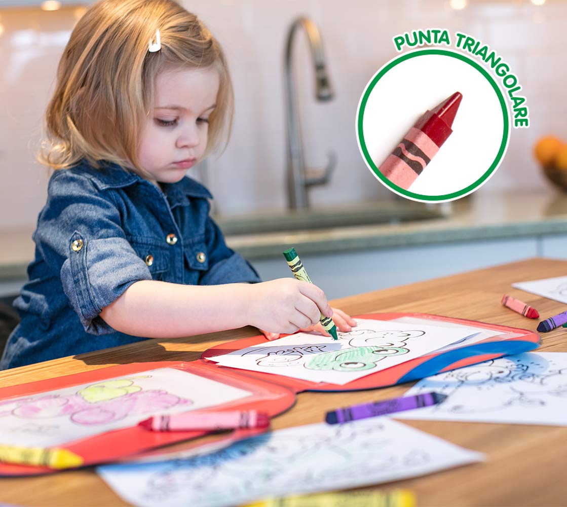 Detalle 2 de Crayola Mini Kids Triangle Crayons, 16 Pieces, 16 Shades, 12+ Months