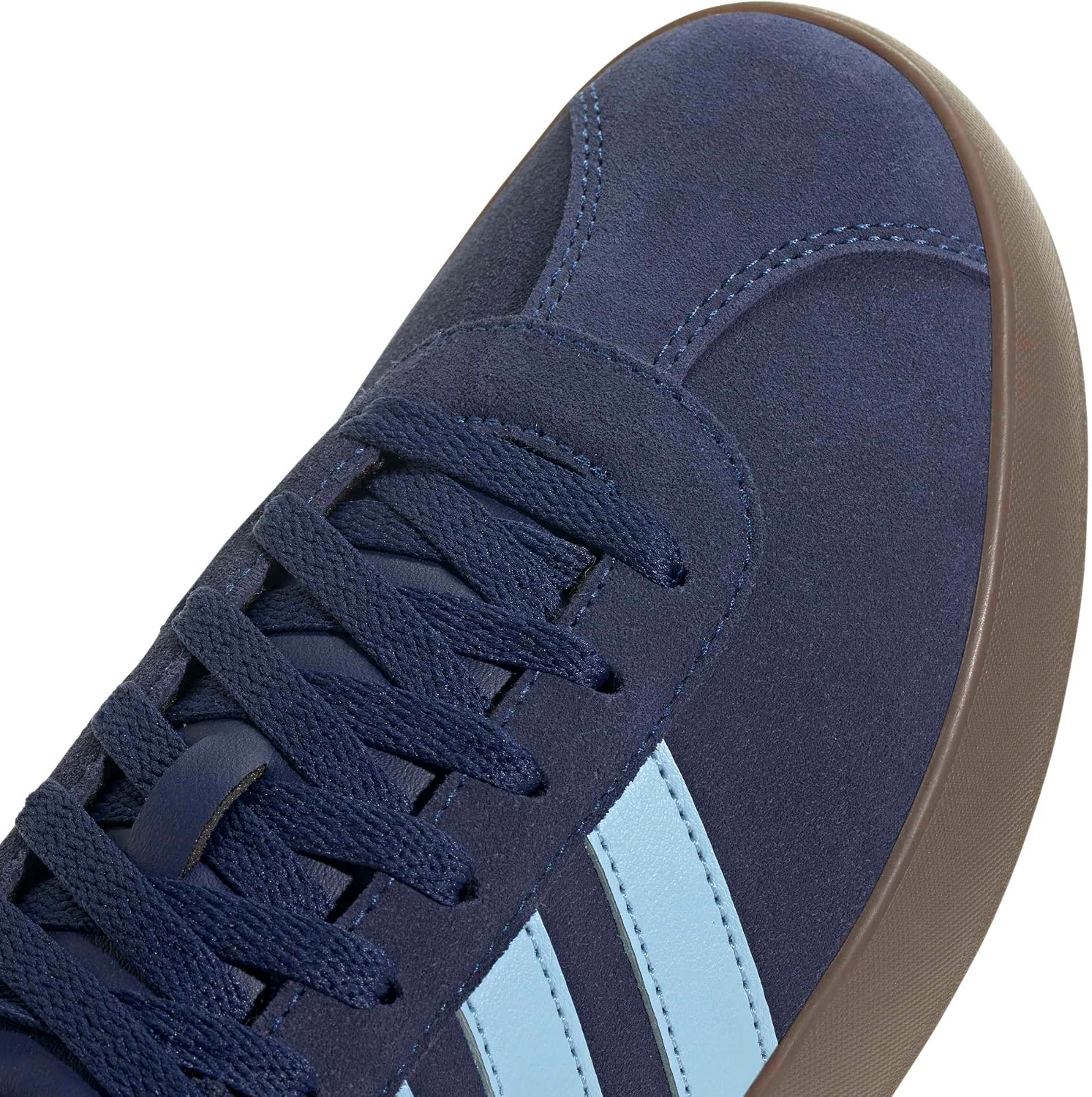 Thumbnail 3 de adidas Hombre VL Court 3.0 en piel con amortiguación y suela vulcanizada (Dark Blue/Clear Sky/Gold Met.)