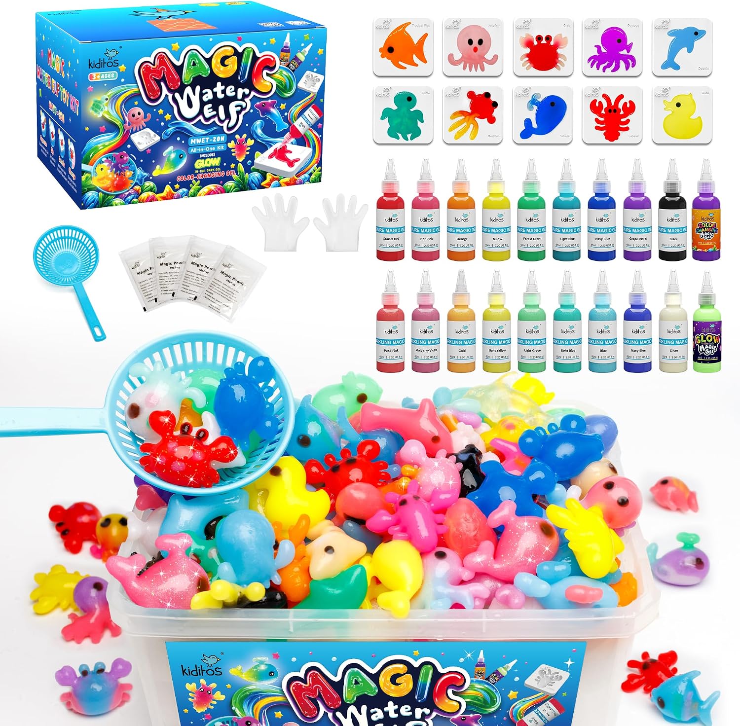 Detalle de Kiditos Magic Water Elf Kit 20 Gels