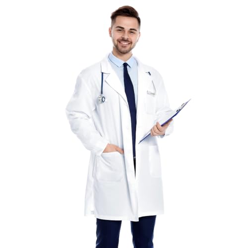 Thumbnail 7 de AUYAO blouse de laboratoire XL blanche, manches longues, mélange polyester-coton