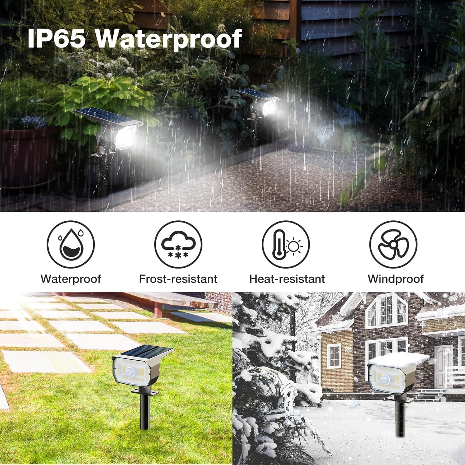 Thumbnail 3 de nipify Solarleuchten Außen mit Bewegungsmelder – 6er-Set, IP65, 56 LED, 6500K kaltweiß