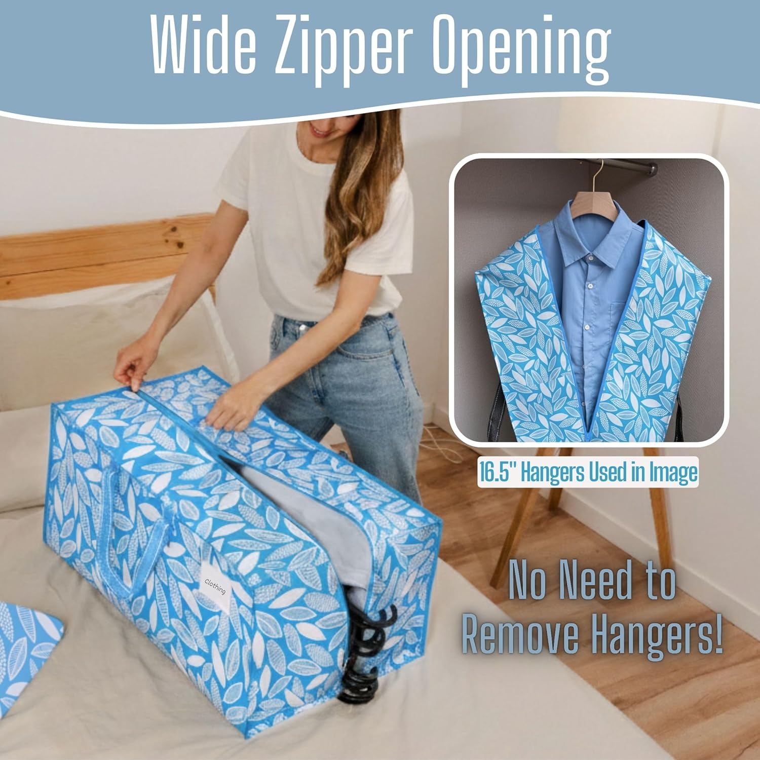 Thumbnail 4 de VENO 4 Pack Heavy Duty Moving Bags with Backpack Straps: Extra Large, Durable, and Hang-Free