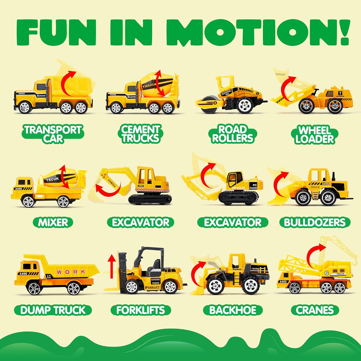 Thumbnail 2 de JOYIN 25-in-1 Construction Truck Set, 24 Pieces 🚚