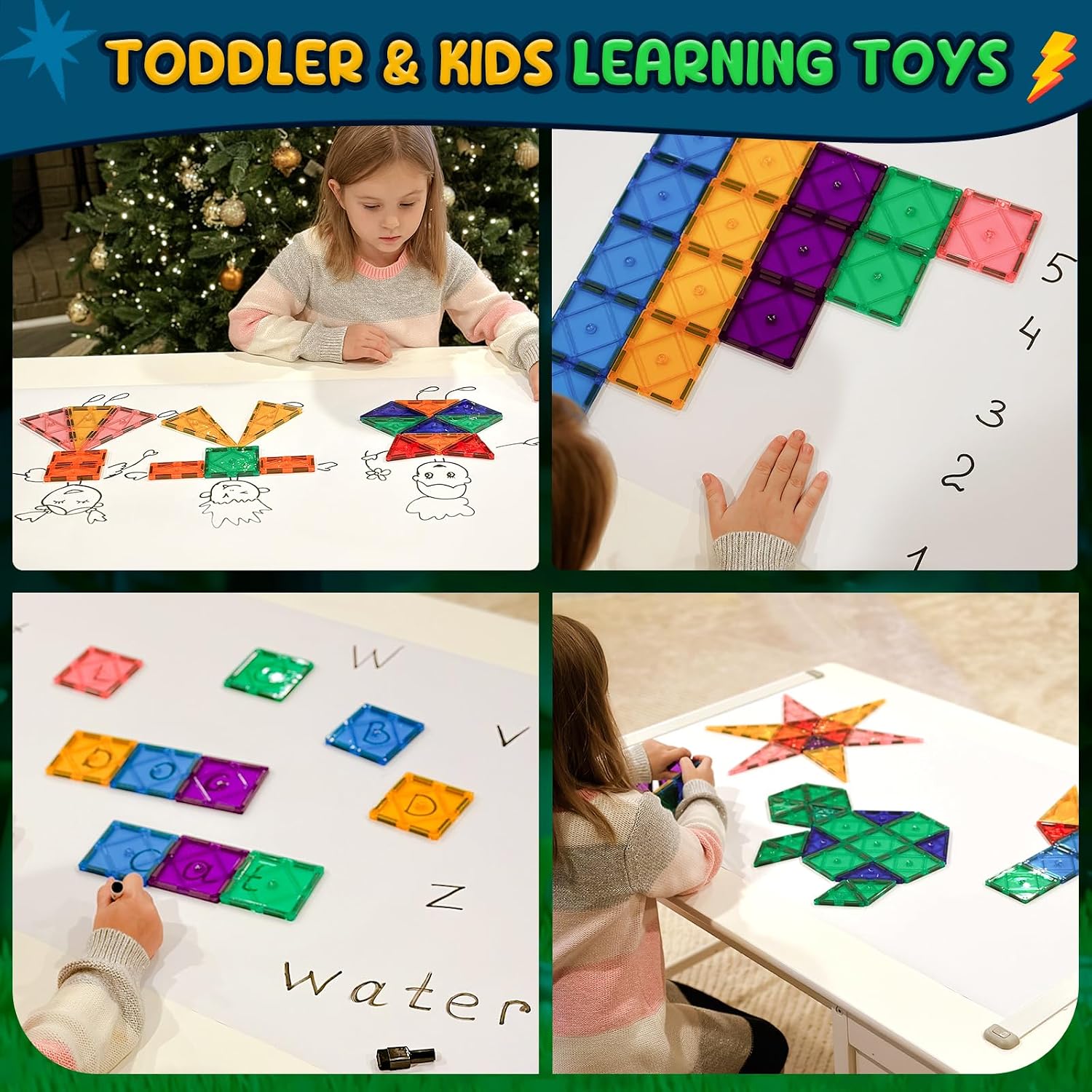 Detalle 2 de Soyee Magnetic Tiles STEM Toys for Ages 3–12 🧩