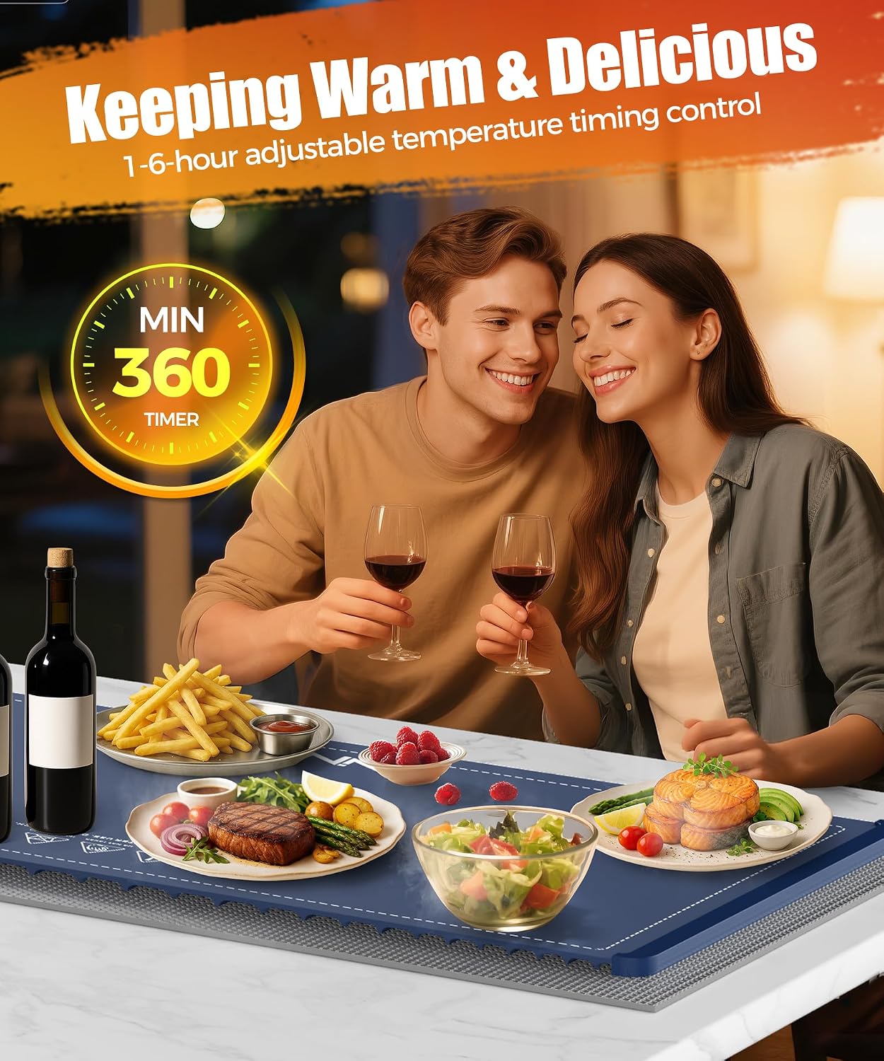 Detalle de LNNIW Food Warming Mat, 36 x 15 Inch