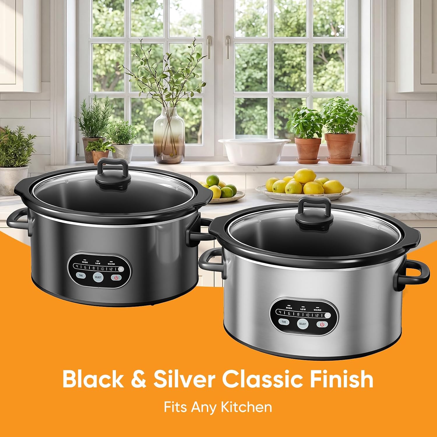 Thumbnail 6 de NEWBULIG Slow Cooker 8-Quart