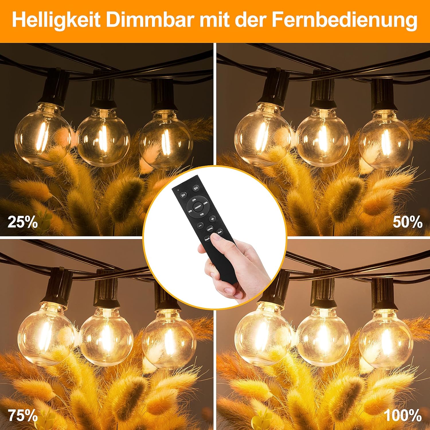 Detalle 2 de 30M LED Lichterkette Außen Strom