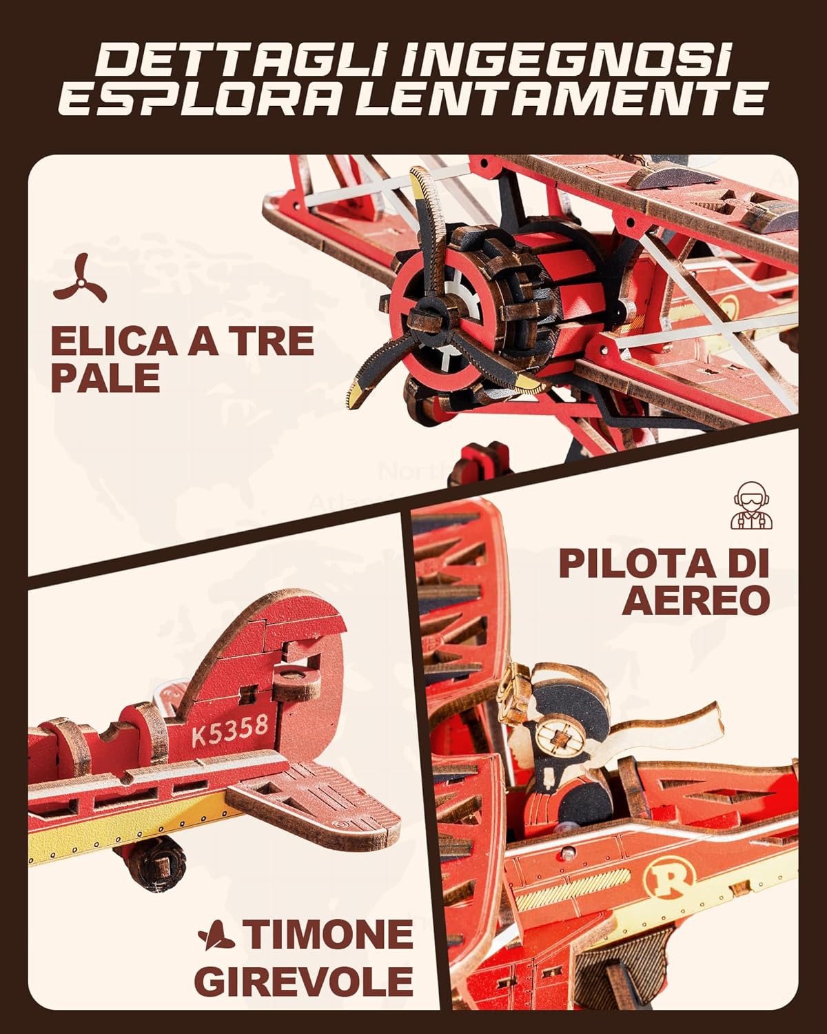 Thumbnail 3 de ROKR MCD01 Puzzle aereo 1:60