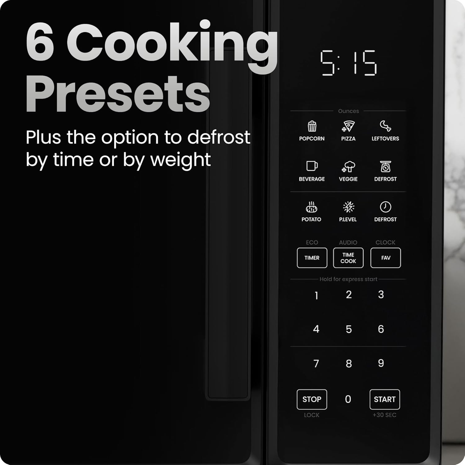 Thumbnail 2 de Chefman Countertop Microwave Oven 1.1 Cu Ft