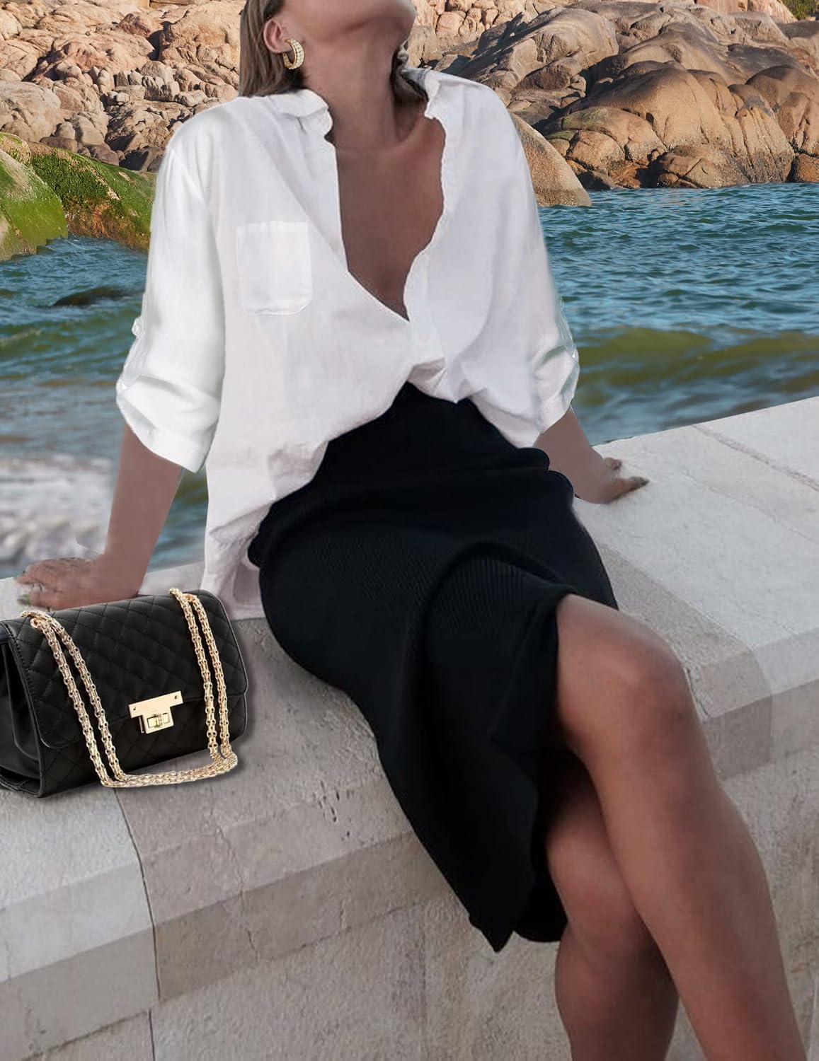 Thumbnail 3 de UNibelle Robe de Plage Femme Été Bohème – Cover Up en V et Paréo, S-3XL