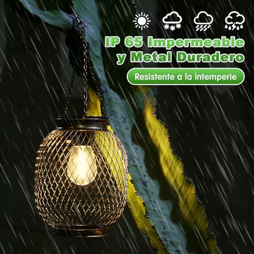 Detalle 2 de Farolillos Solares Collasis IP65 para Jardín 💡 (2 Piezas)