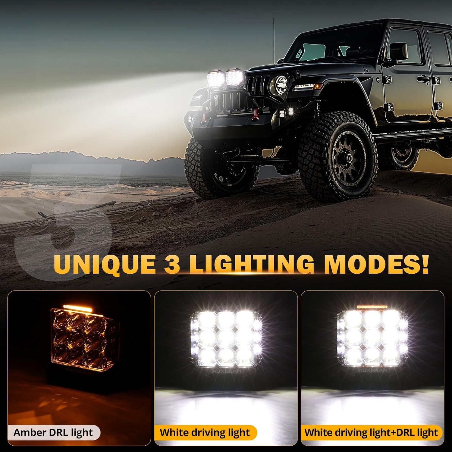 Detalle 2 de Auxbeam 7inch 228W Round LED Pod 26100LM