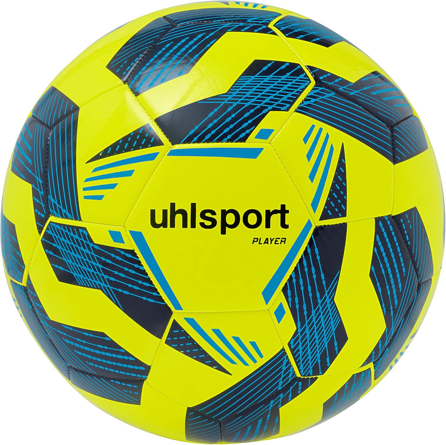 Detalle de uhlsport Player Football Ballon de Football Taille 5 - Fluo Rouge/Argent/Cyan
