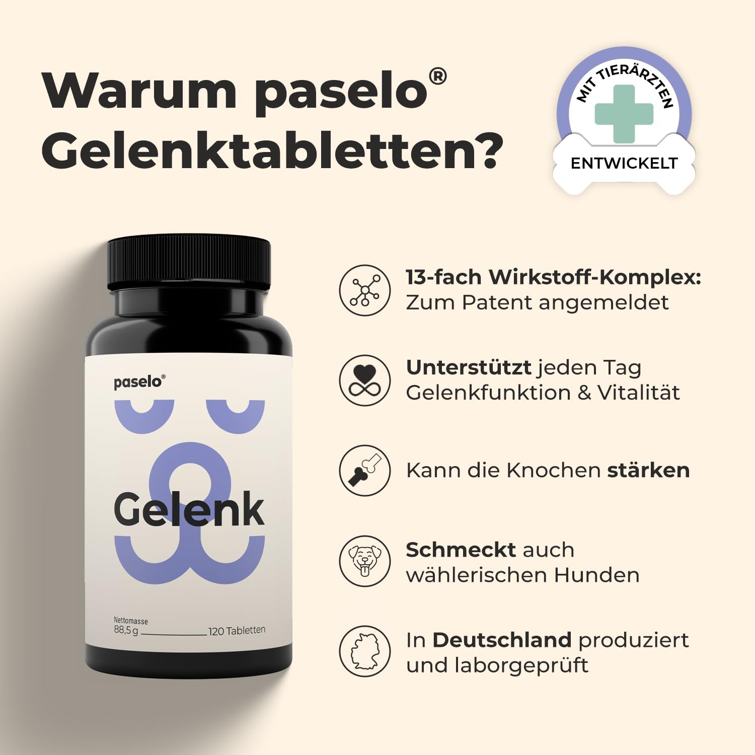 Detalle de Gelenktabletten für Hunde 120 Tabletten