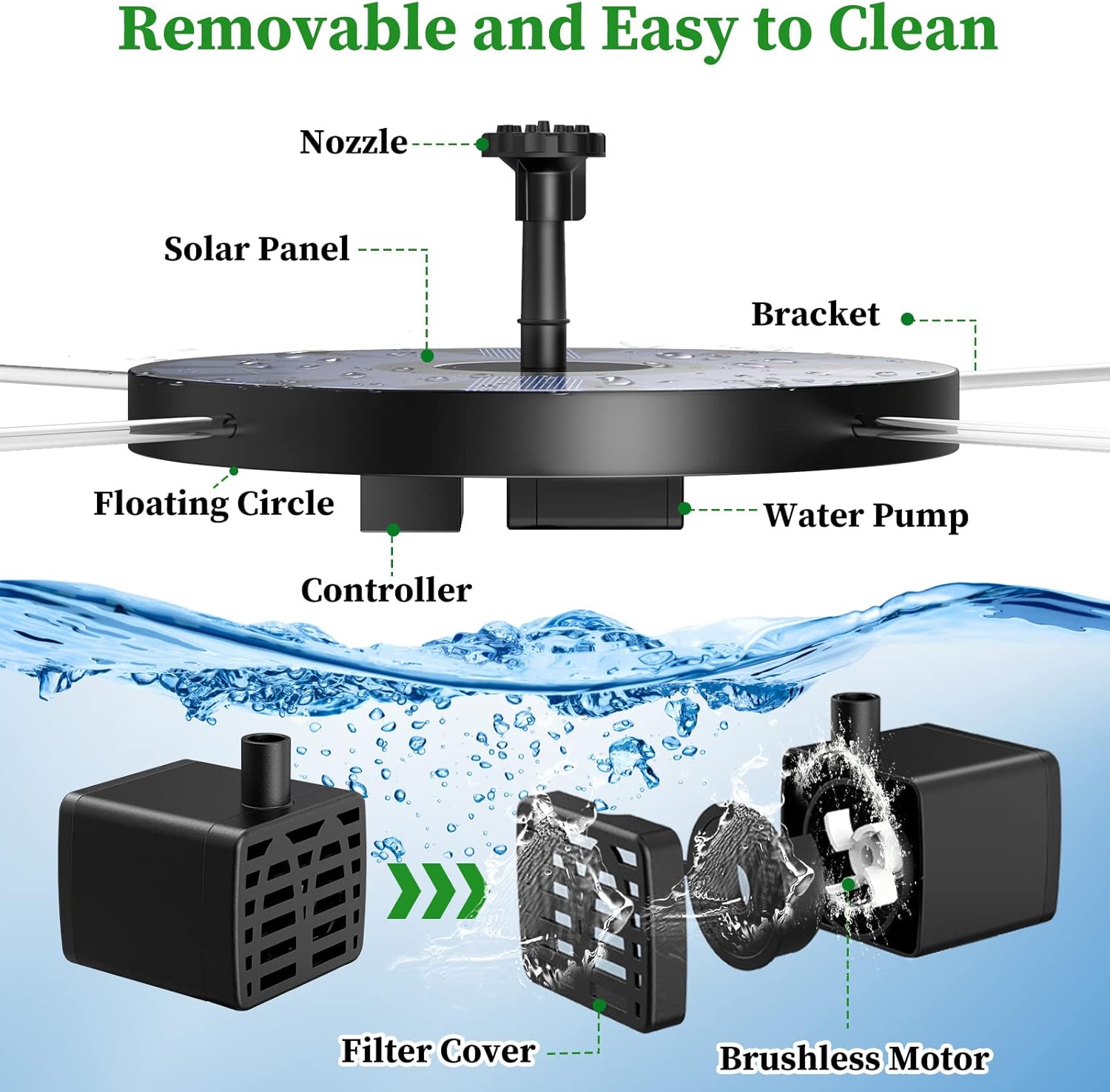 Thumbnail 5 de AMZtime Solar Water Fountain 2.5W