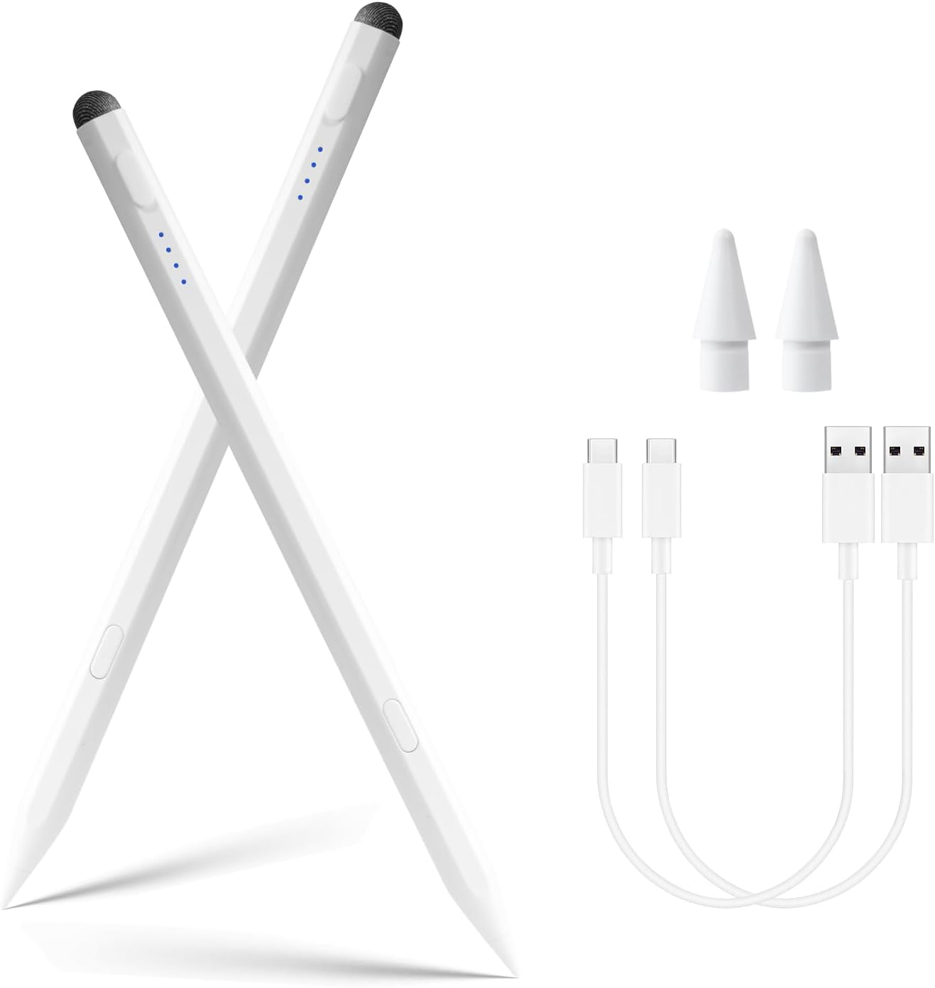Detalle de Defitch Stylus Pen for iPad (Pencil) 11th/A16 & 10th Gen — 2-Pack Capacitive Stylus