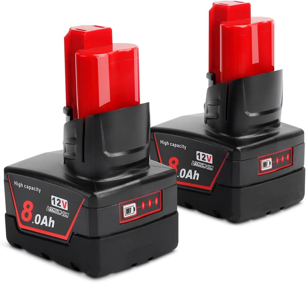 Detalle de Powarobor M12 12V 8.0Ah Replacement Battery for Milwaukee