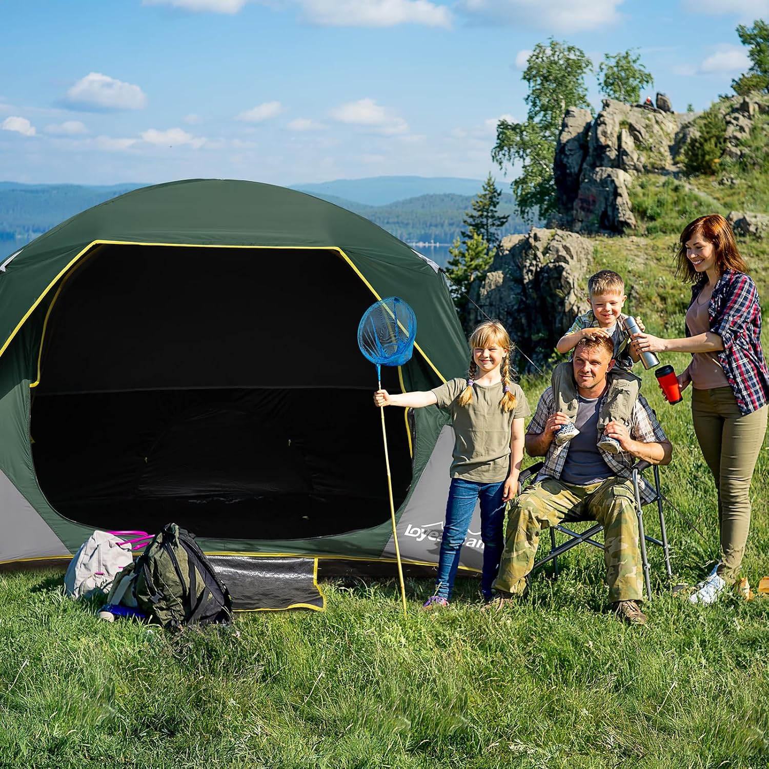 Thumbnail 6 de LOYEAHCAMP Camping Tent, 4-Person