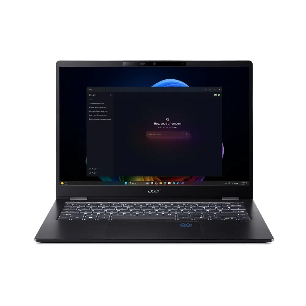 Detalle de Acer TravelMate P6 14 AI Portátil TMP614-54-TCO de Negro