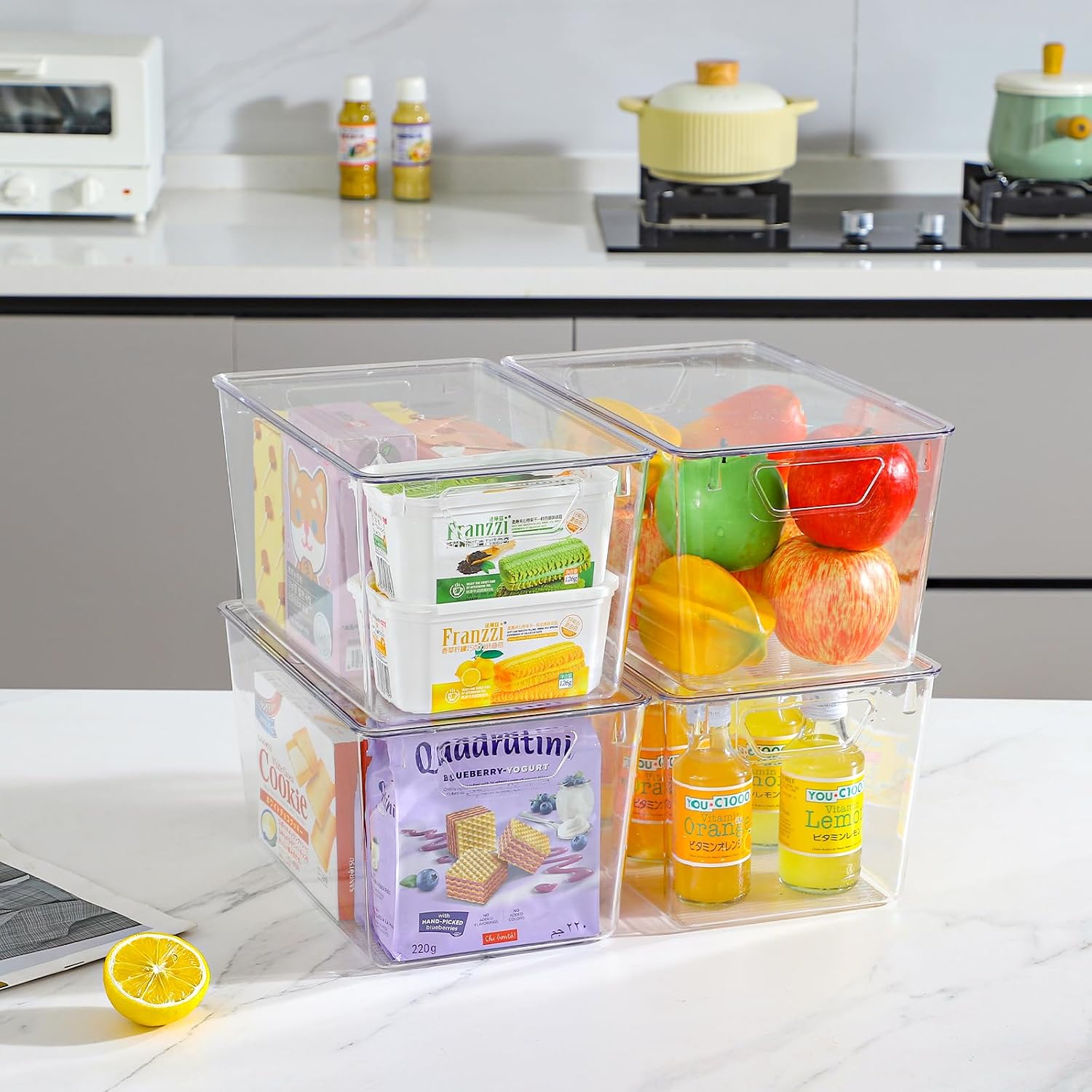 Thumbnail 4 de Clear Storage Bins 7 Quart 12-Pack for Organization