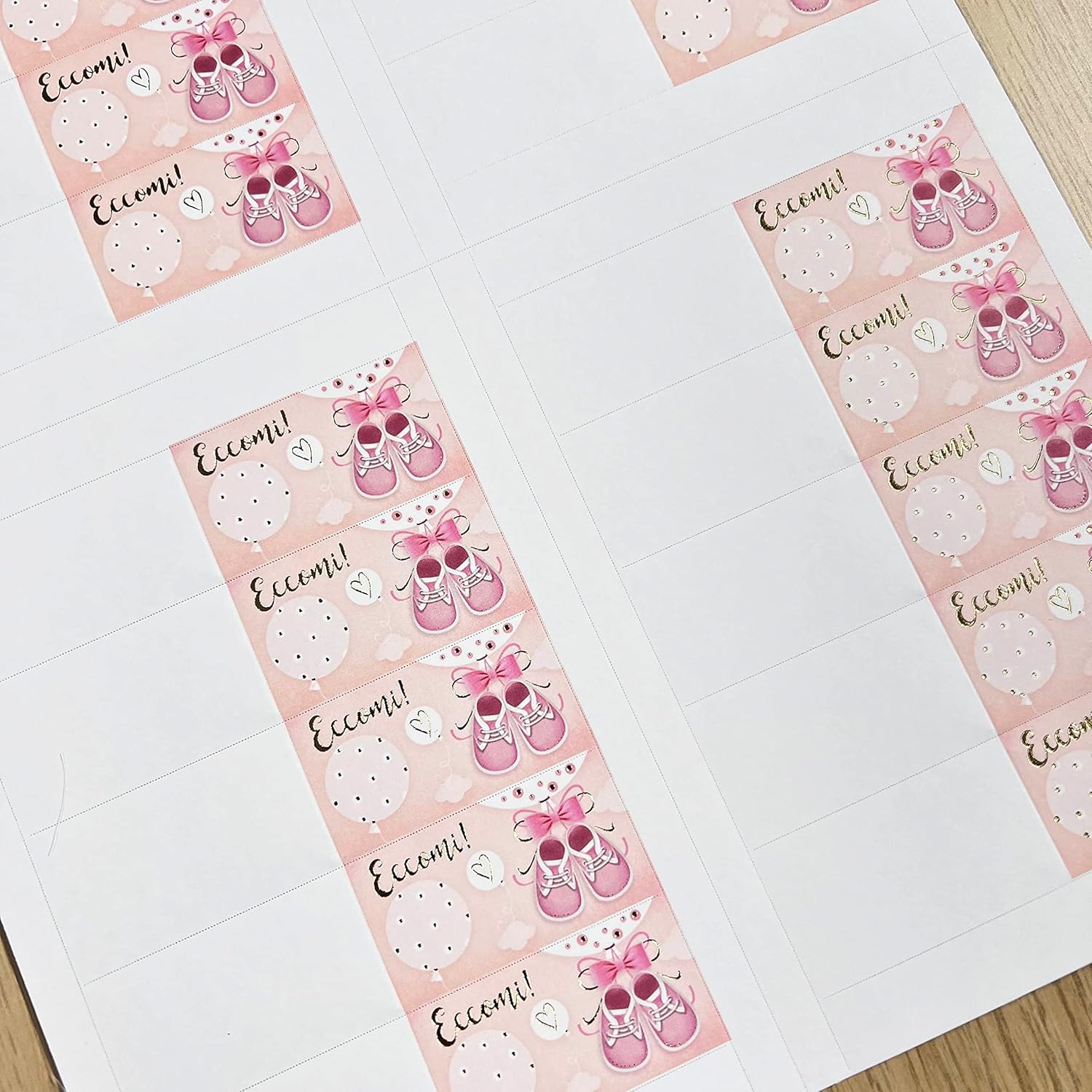 Thumbnail 2 de ARKRAFT Tarjetas para bomboneras de nacimiento de niña 🎀, 20 uds.