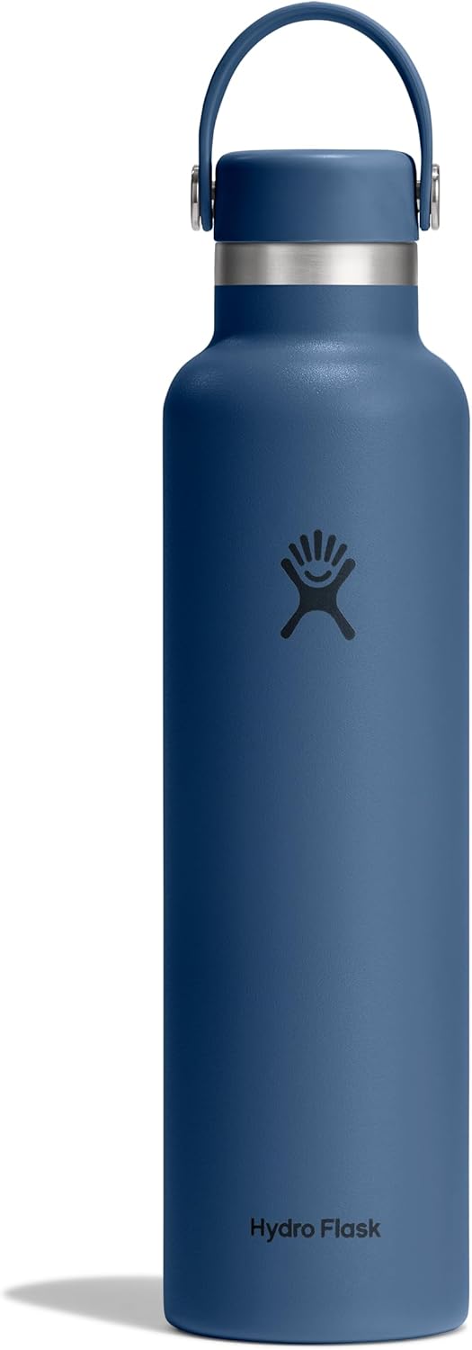 Detalle de Hydro Flask Water Bottle - 24 Oz Harbor Blue with Leakproof Cap