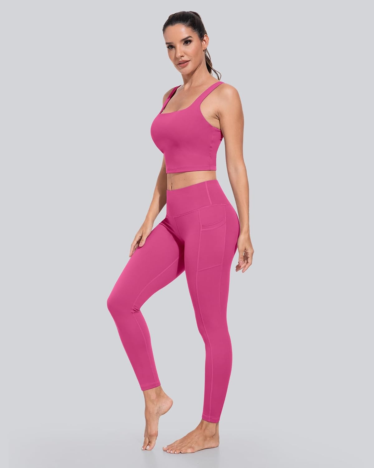 Detalle 2 de CHRLEISURE High-Waist Pocket Yoga Pants for Women 🧘♀