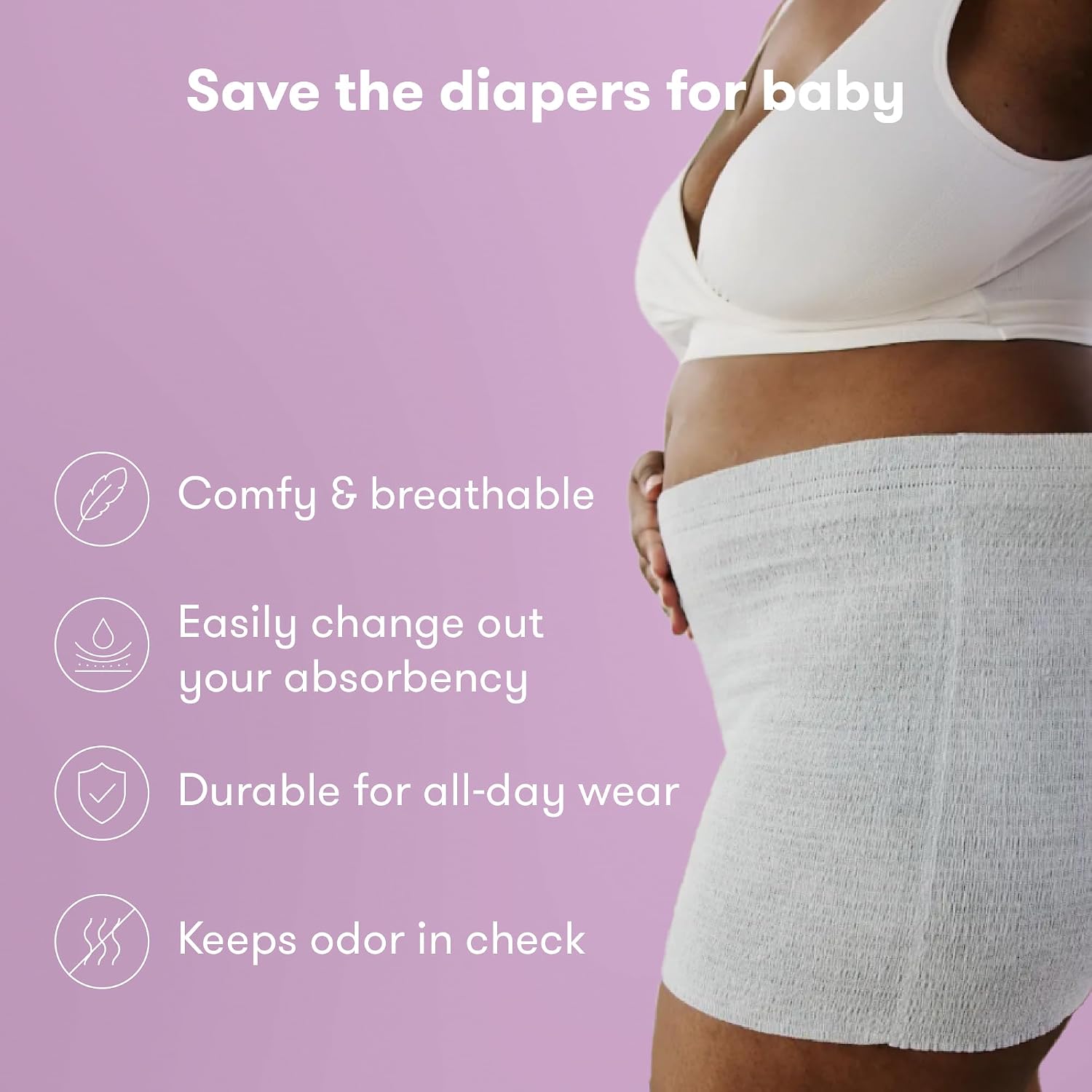 Thumbnail 4 de Frida Mom postpartum underwear pack (8-pack) seamless boyshorts, M/L (28–42 in)