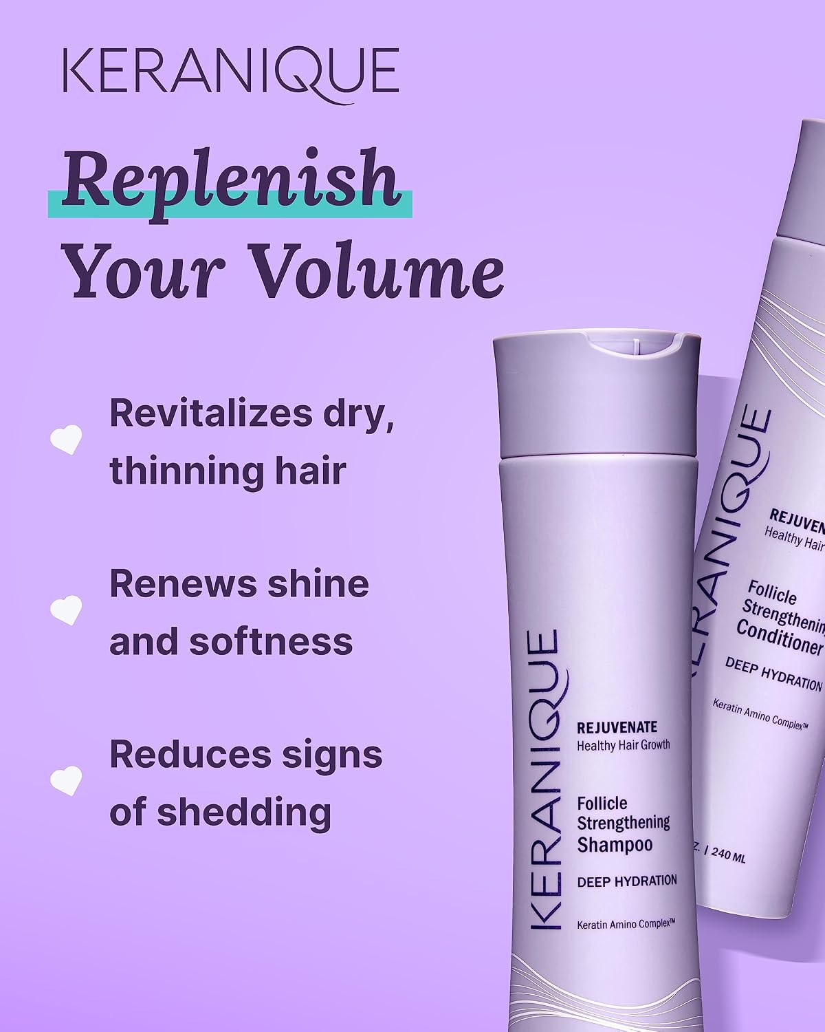 Thumbnail 5 de Keranique KQ-2023 Deep Hydration Shampoo and Conditioner Set with Keratin