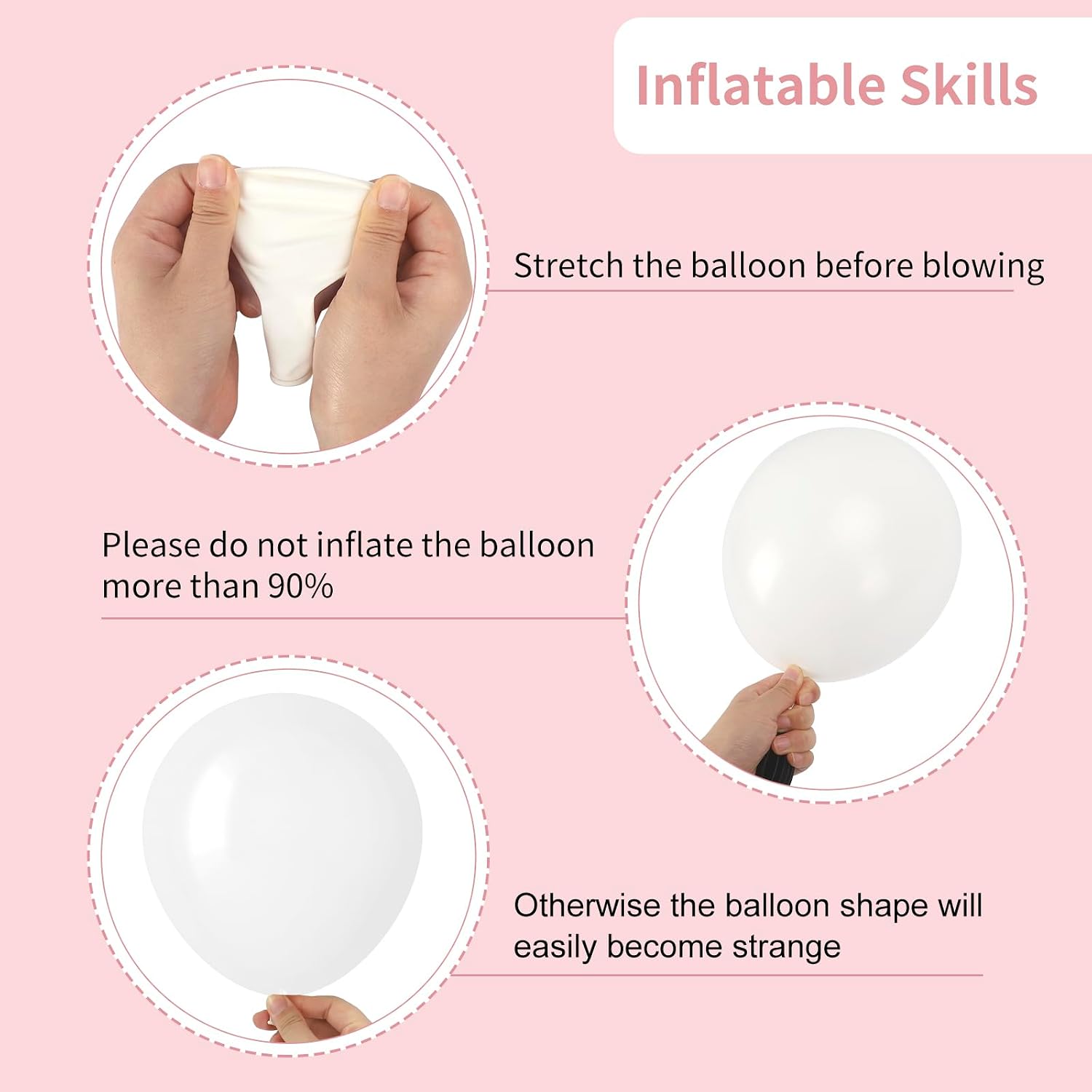 Detalle de RUBFAC 129pcs White Balloons Kit 18in