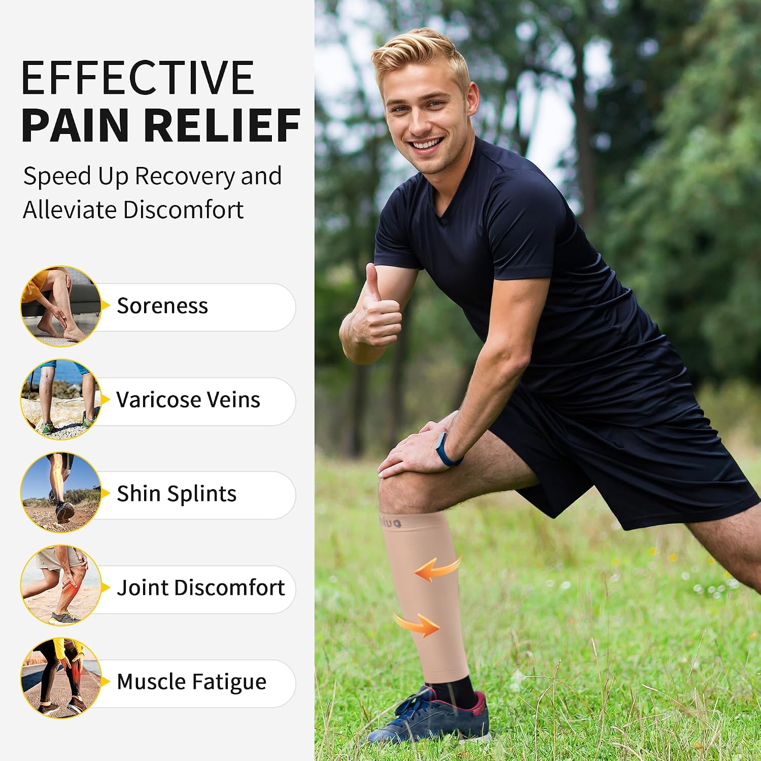 Thumbnail 5 de Compression calf sleeves 20 to 30 mmHg
