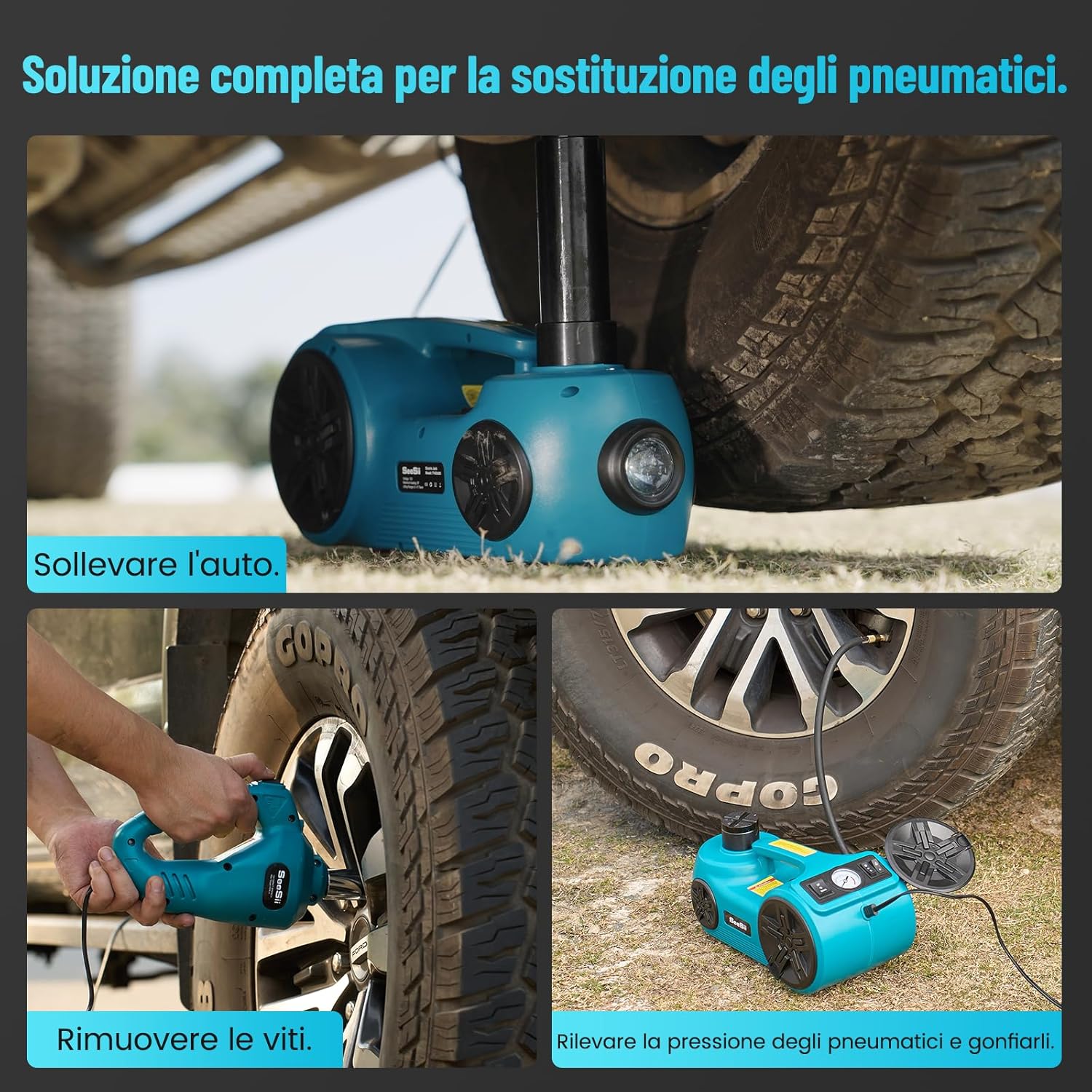 Detalle 2 de SEESII Cric Elettrico 5 T Auto 17,7 in