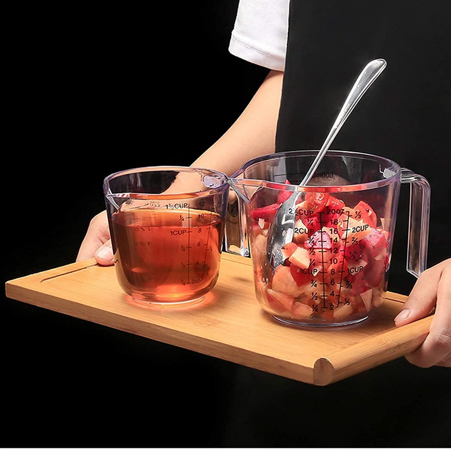 Thumbnail 3 de Messbecher-Set aus Kunststoff (PP), 150/300/600 ml – hitzebeständige Präzisions-Messkanne zum Backen & Kochen